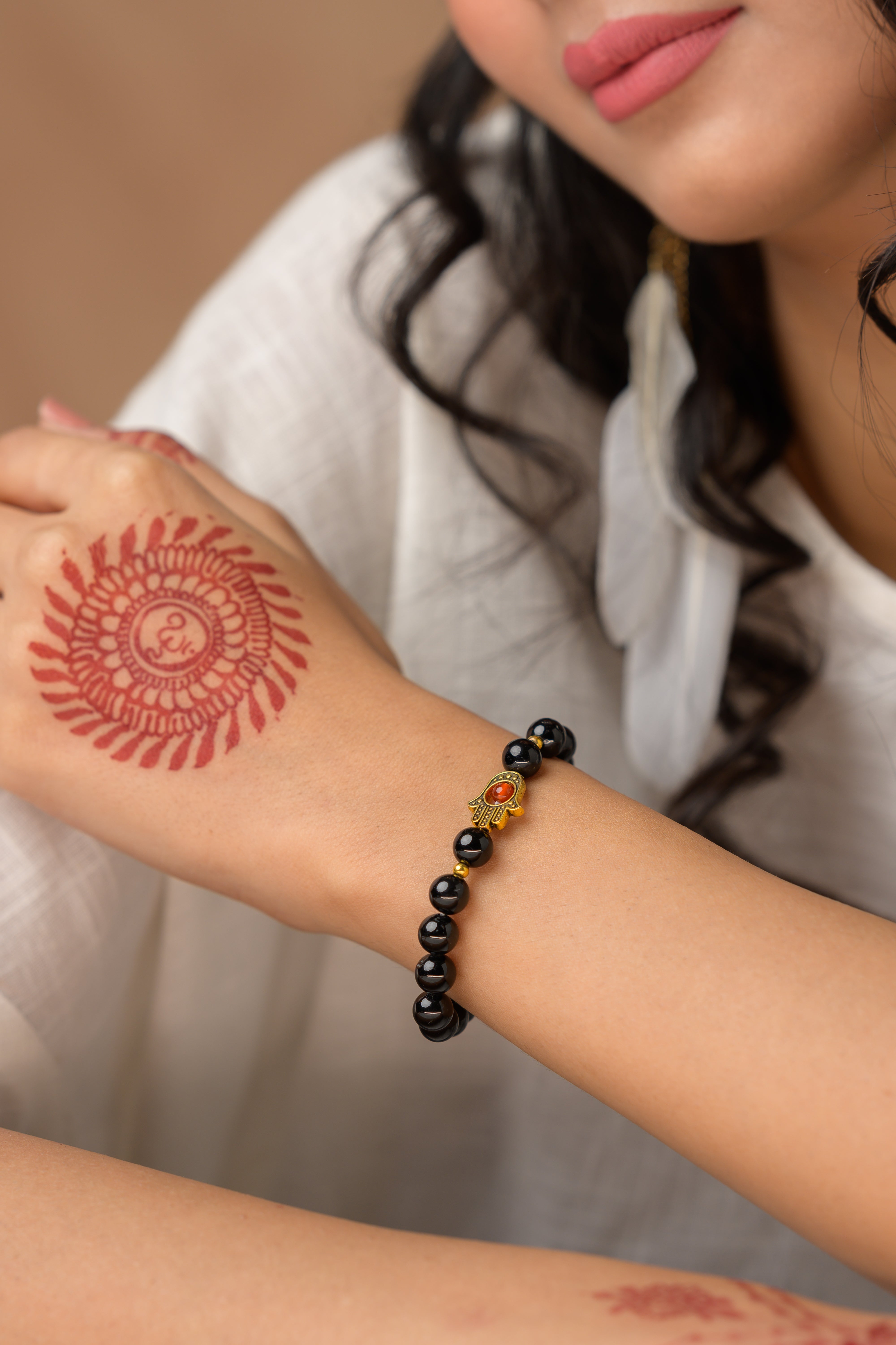 Hamsa Beaded Bracelet