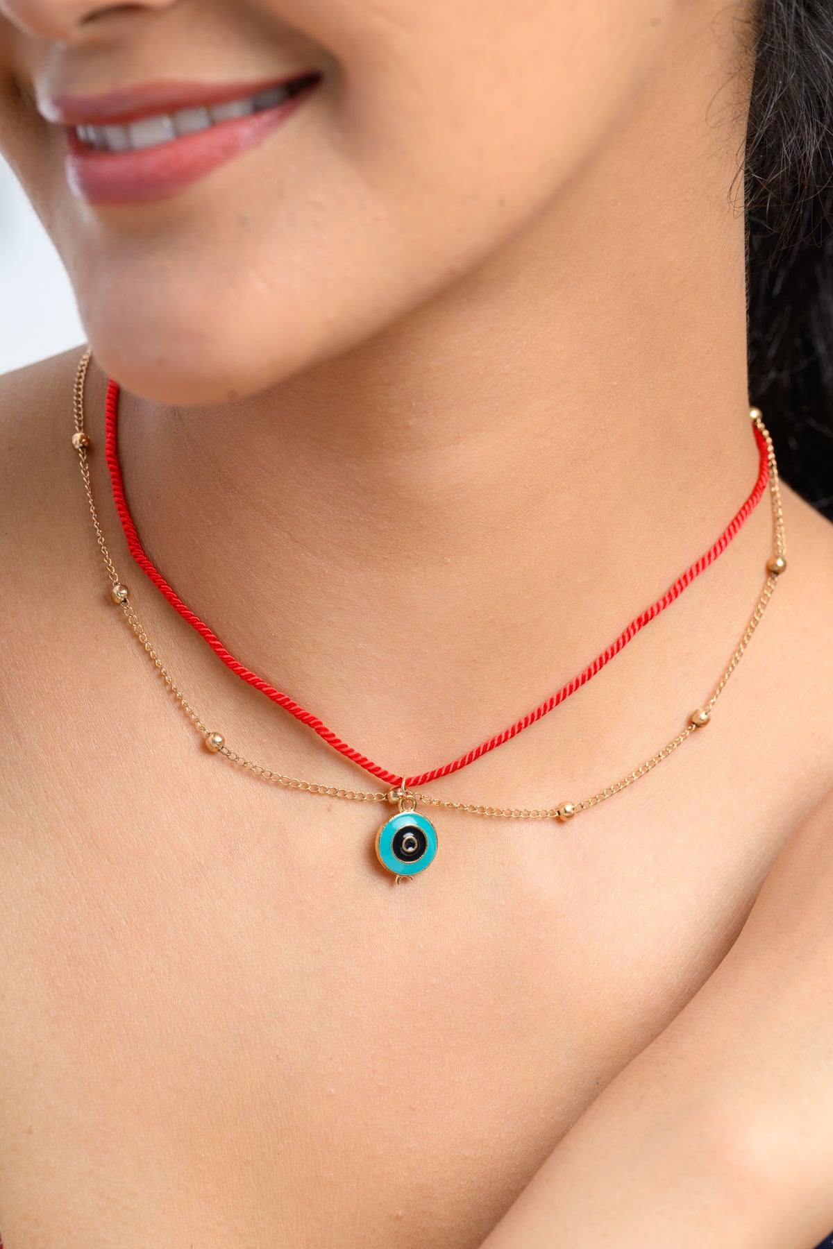 Evil Eye and Beads Necklace