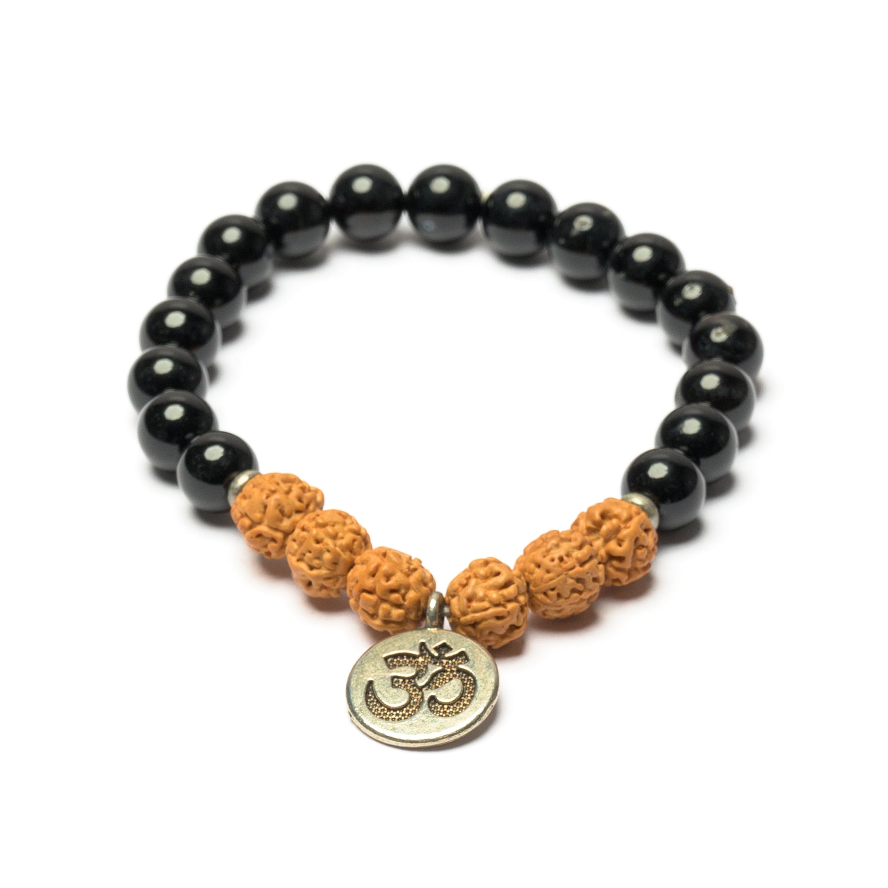Mixed Stone Bead Charm Bracelet