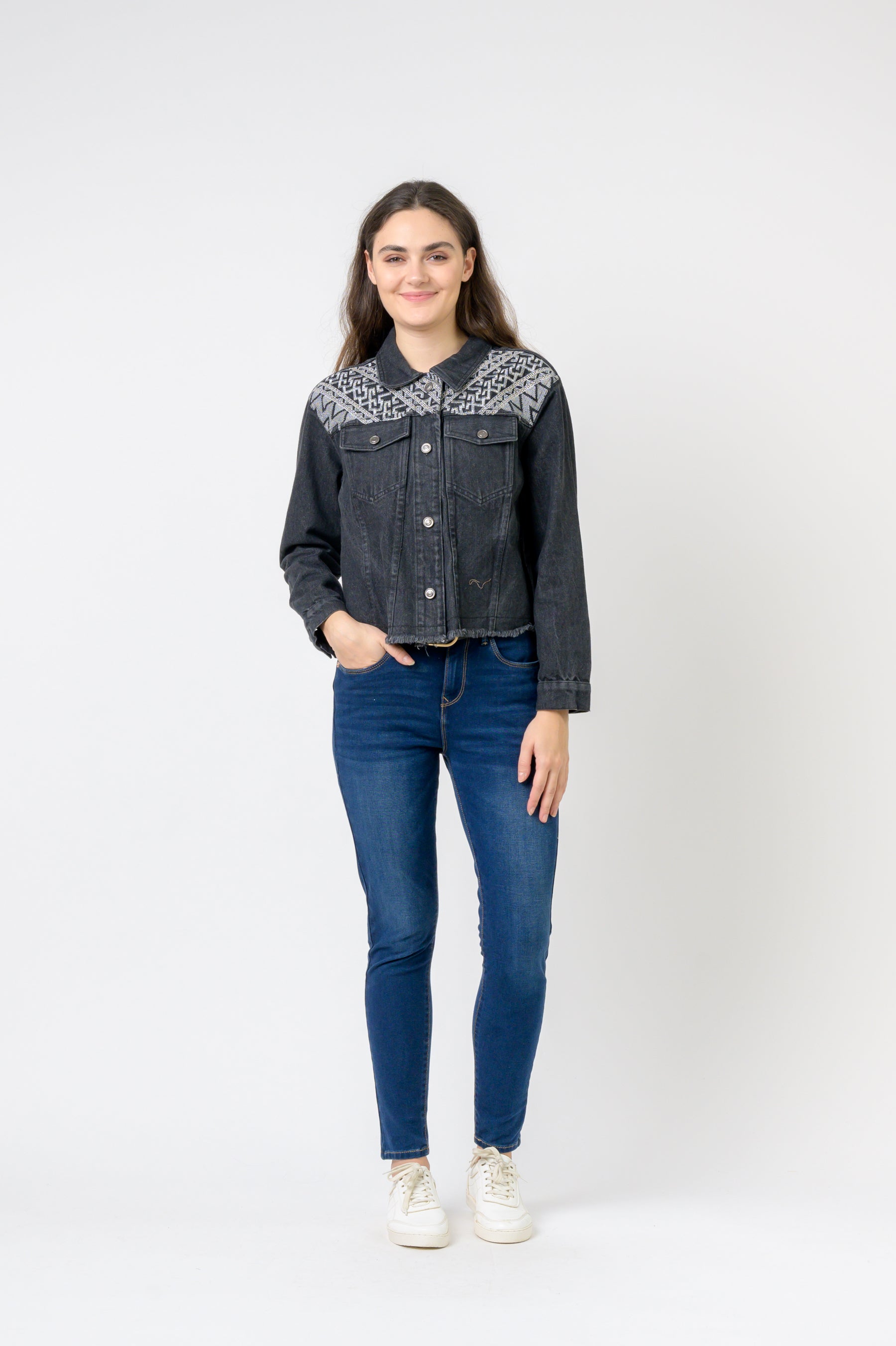 Rhea Embroidered Jean Jacket