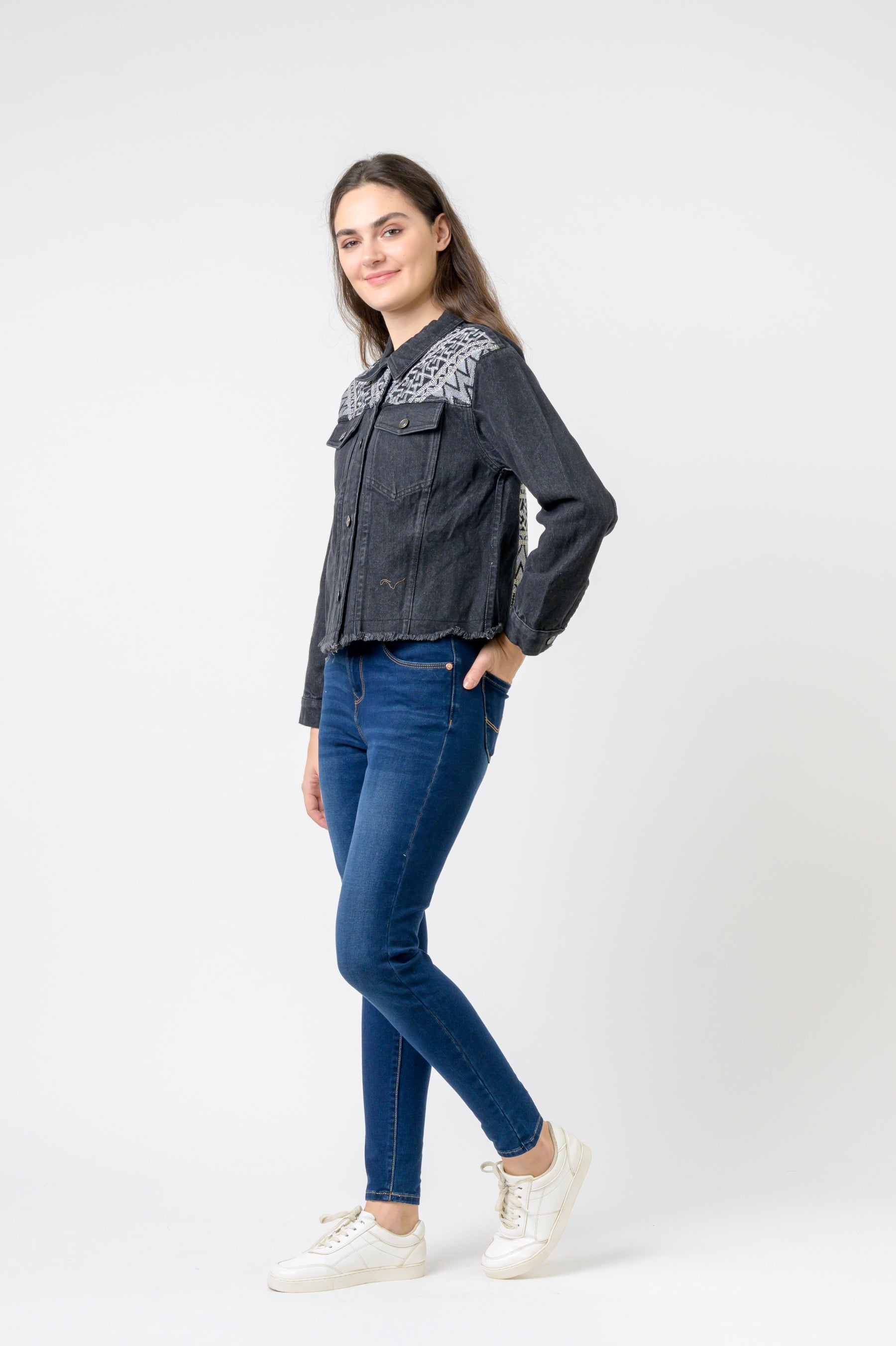 Rhea Embroidered Jean Jacket