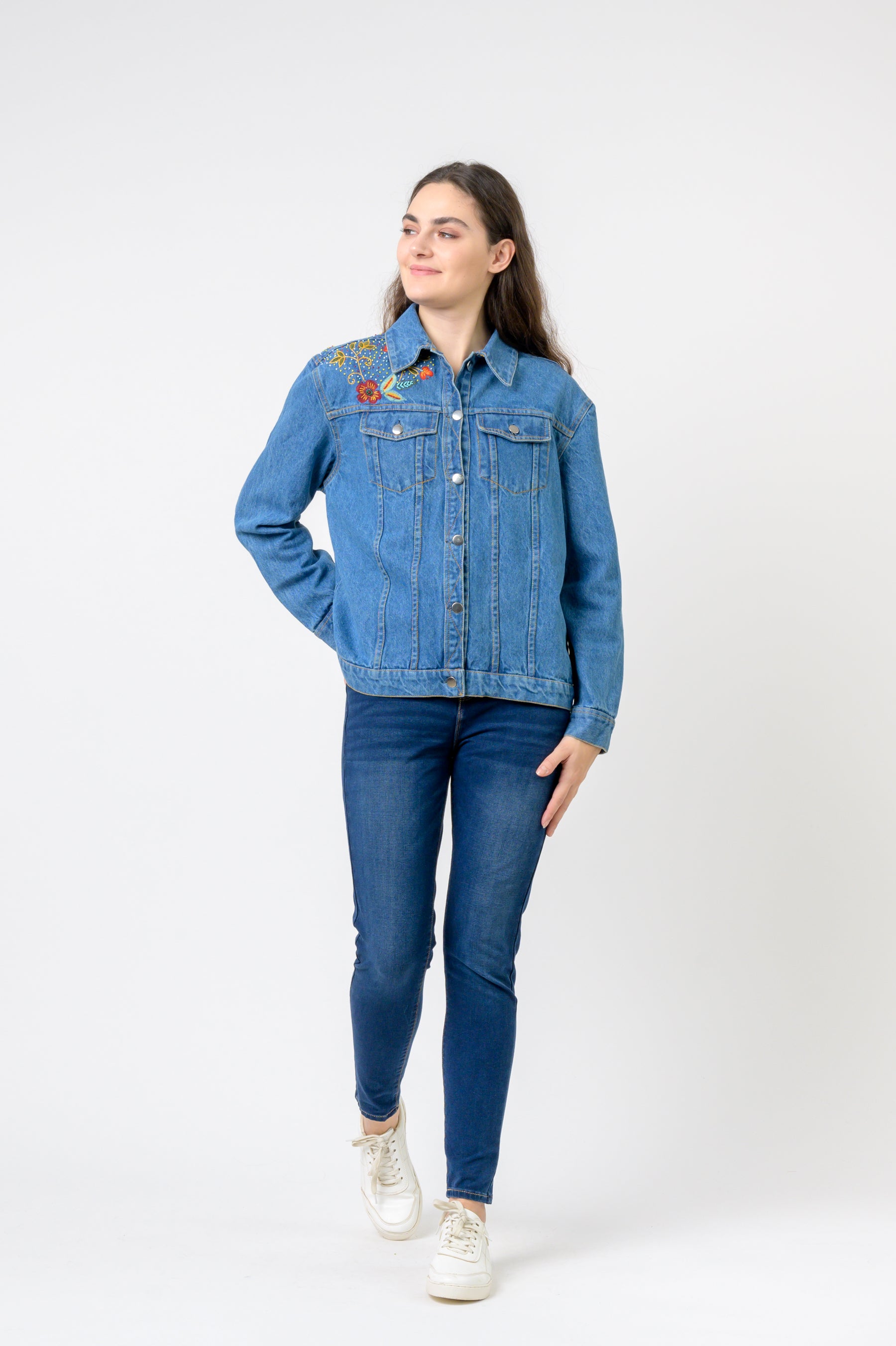 Rhea Embroidered Jean Jacket