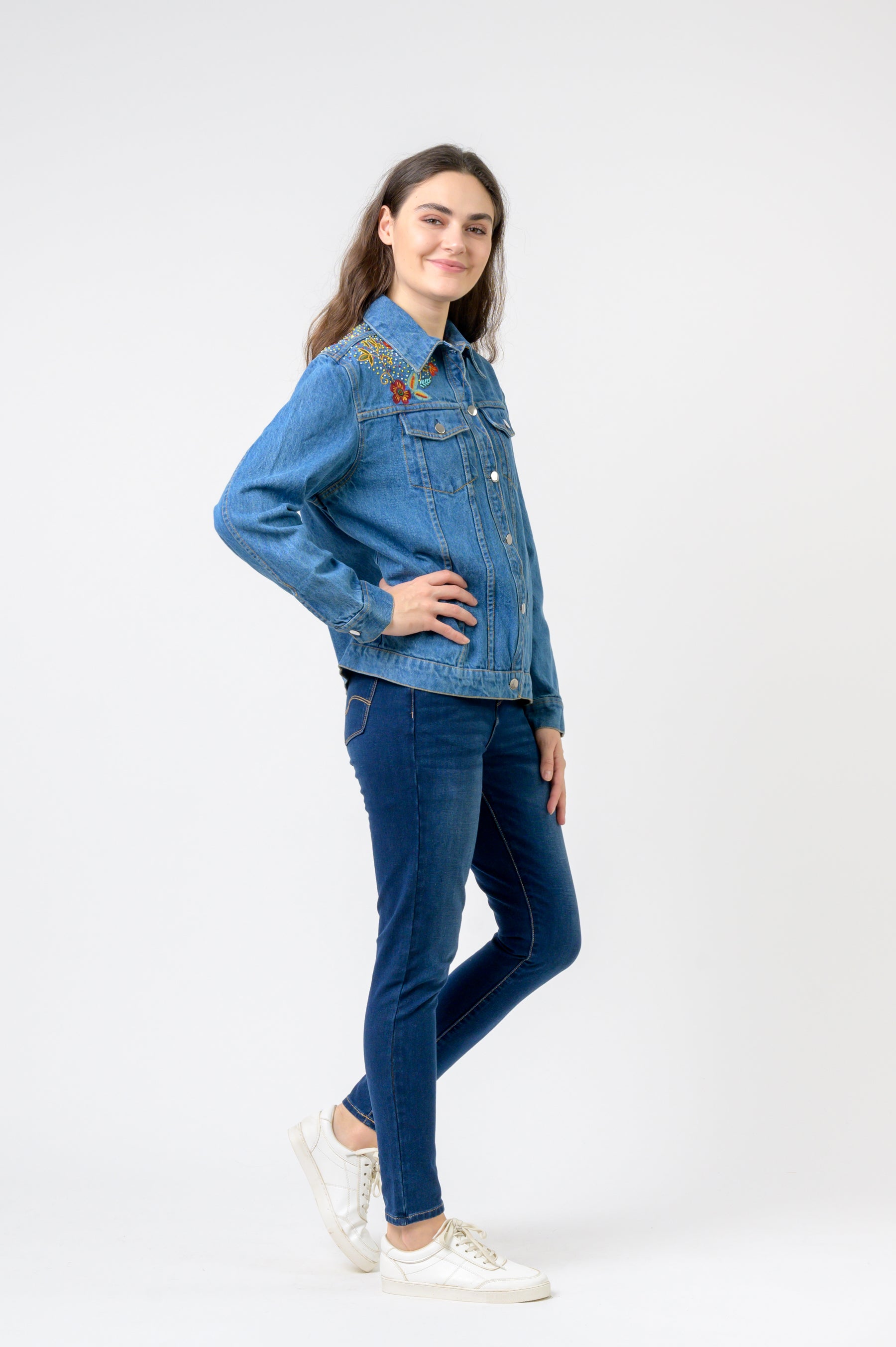 Rhea Embroidered Jean Jacket