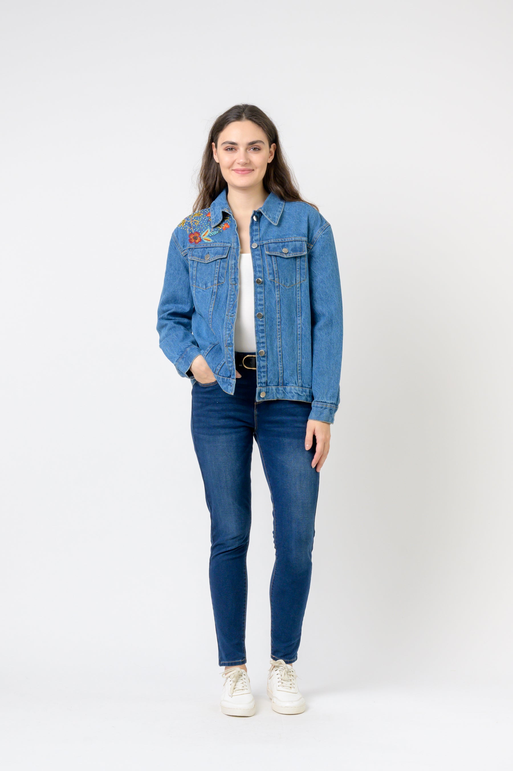 Rhea Embroidered Jean Jacket
