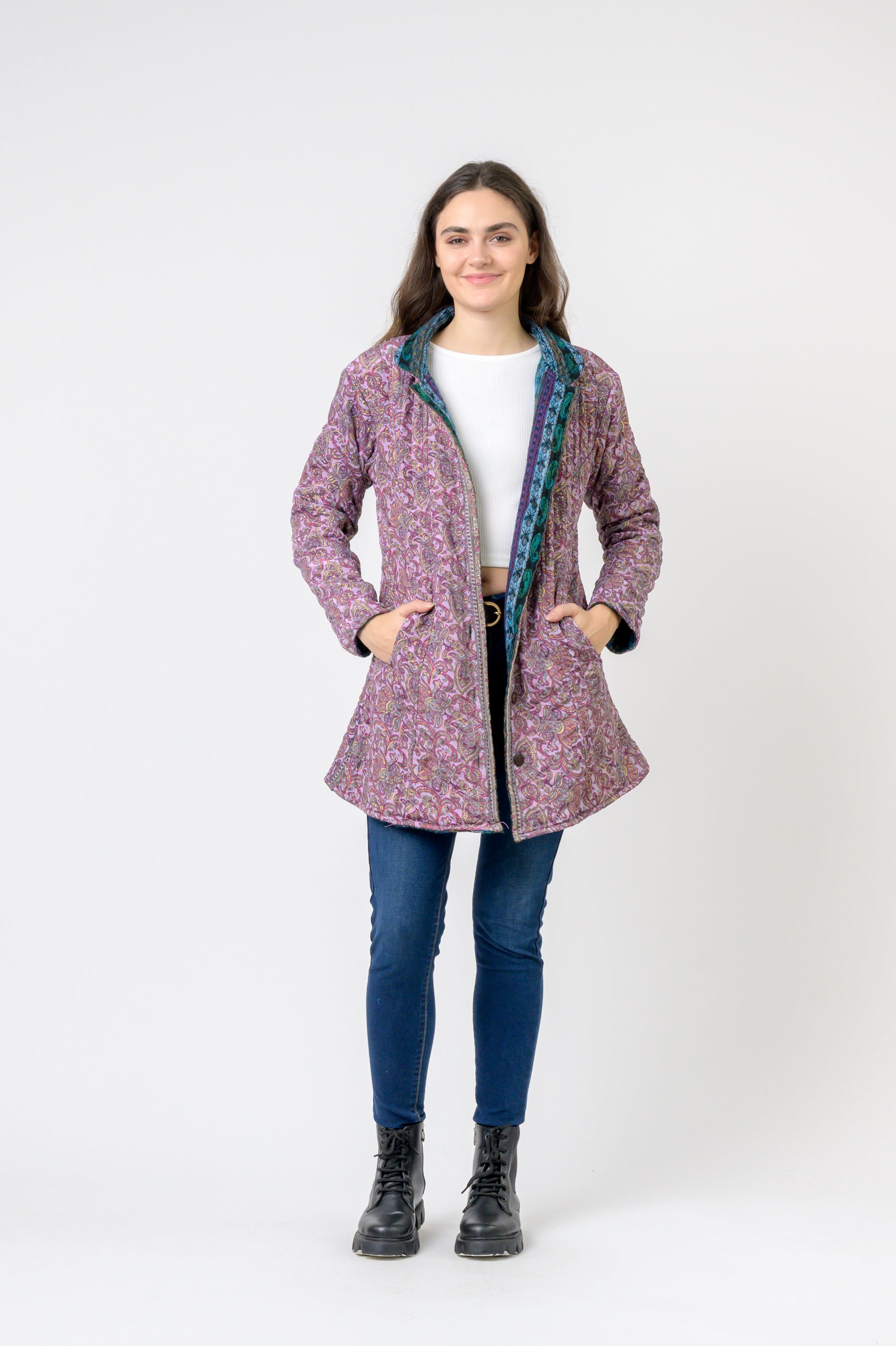 Rhea Patterned Tagai Jacket