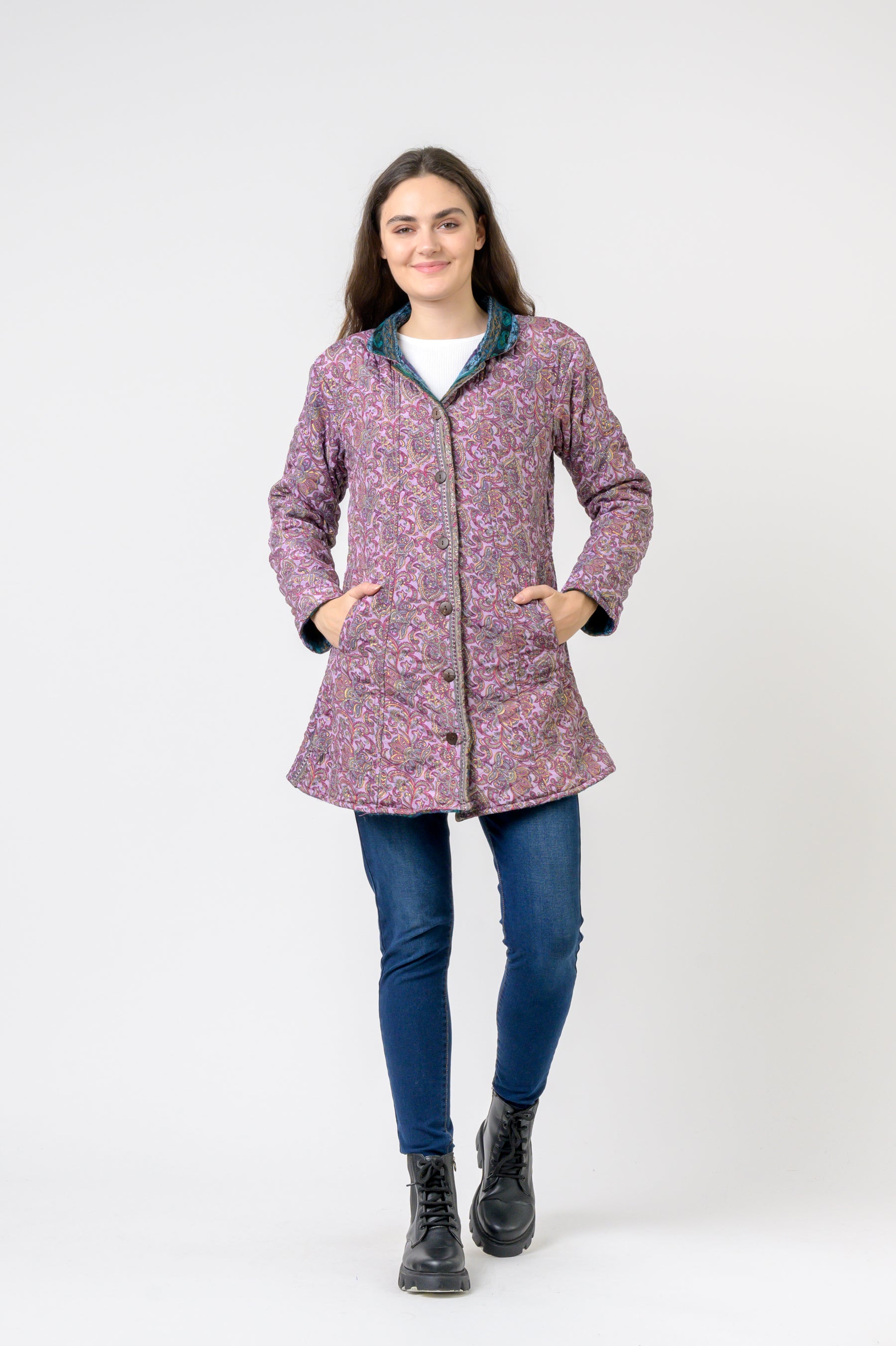 Rhea Patterned Tagai Jacket