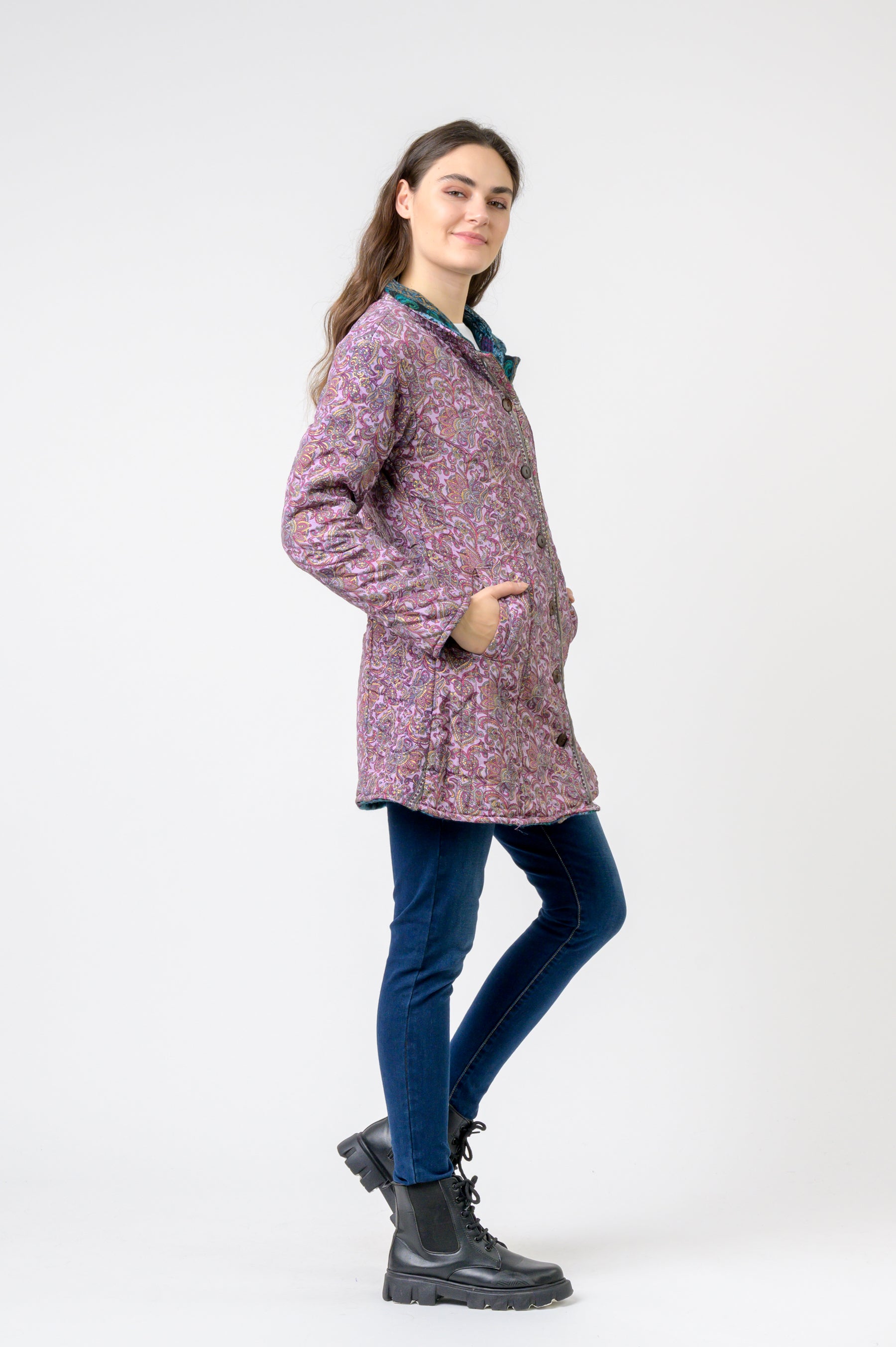 Rhea Patterned Tagai Jacket