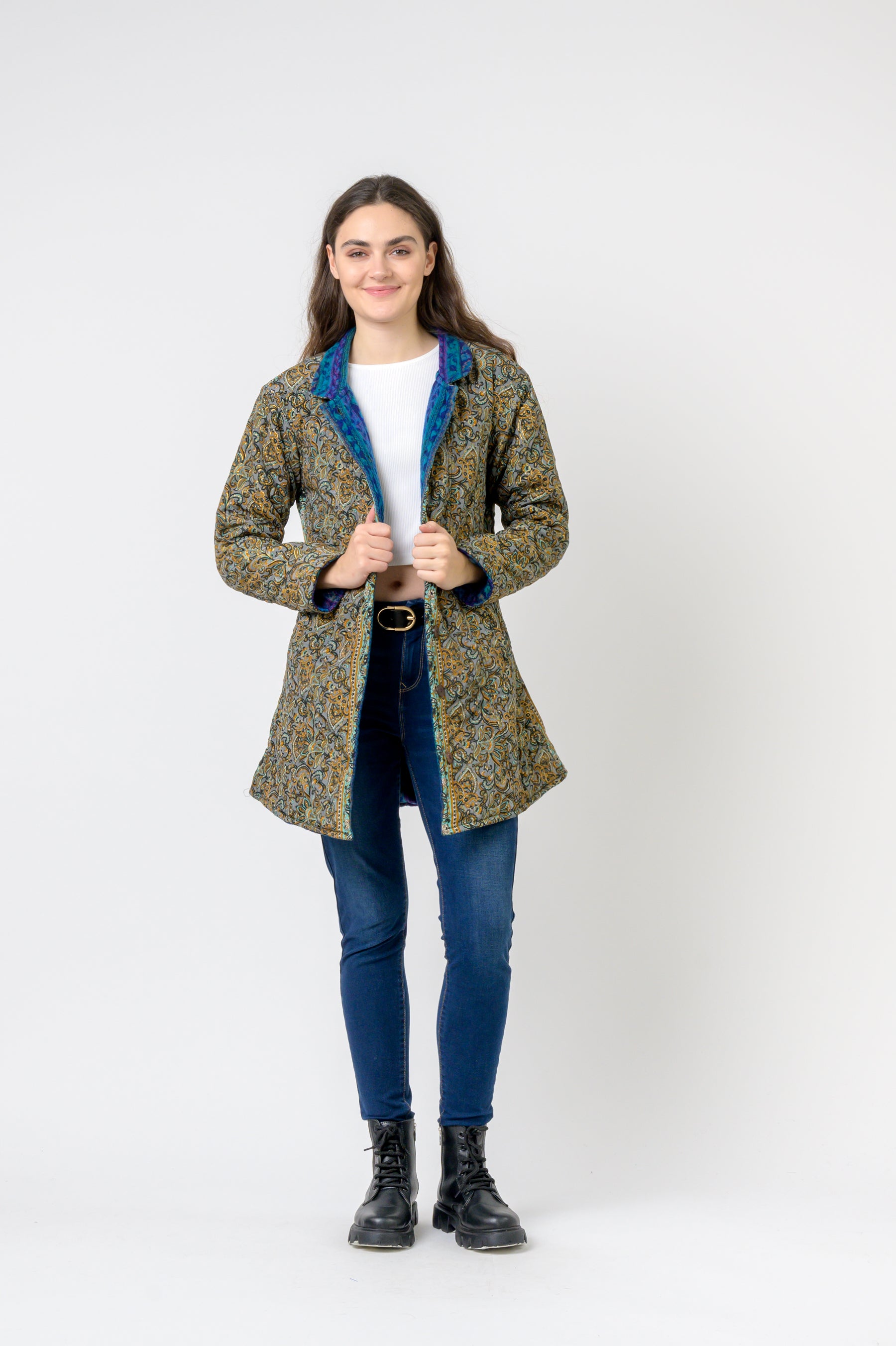 Rhea Patterned Tagai Jacket