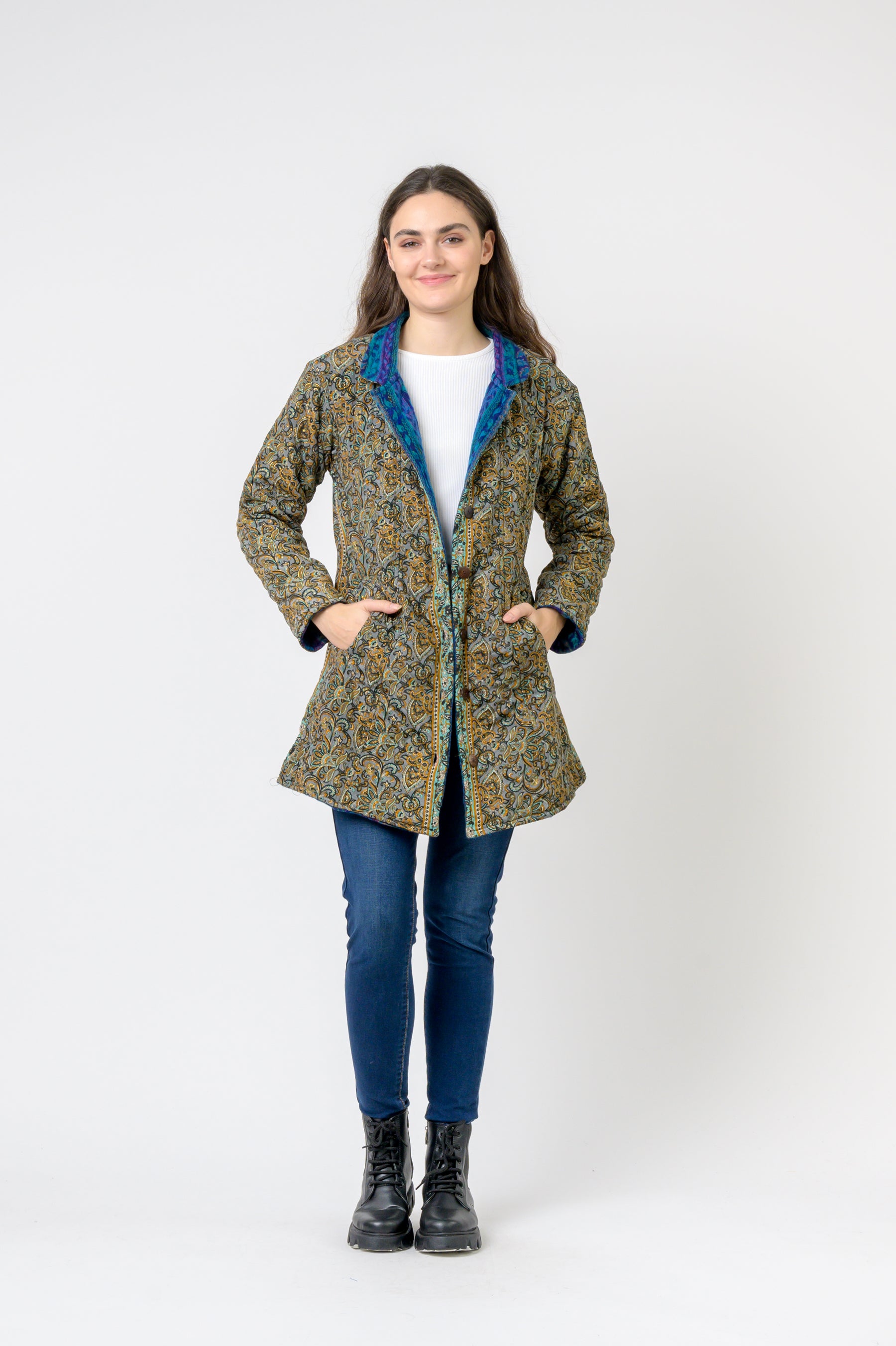 Rhea Patterned Tagai Jacket