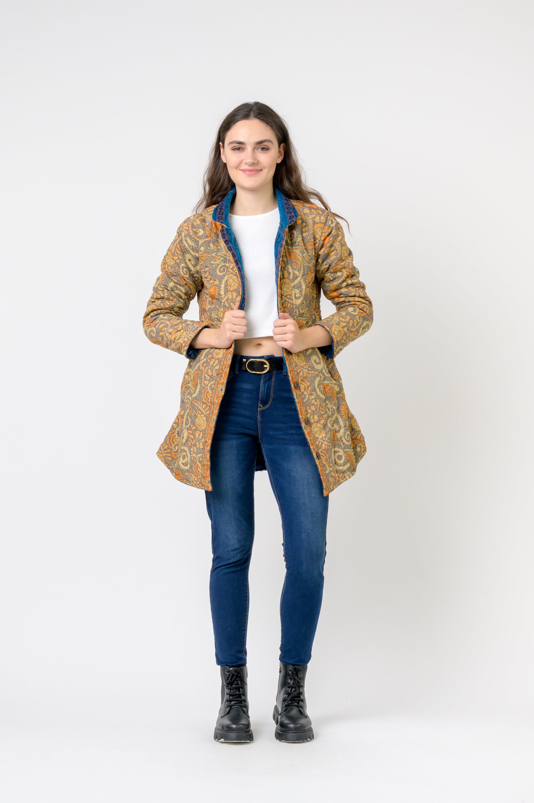 Rhea Patterned Tagai Jacket