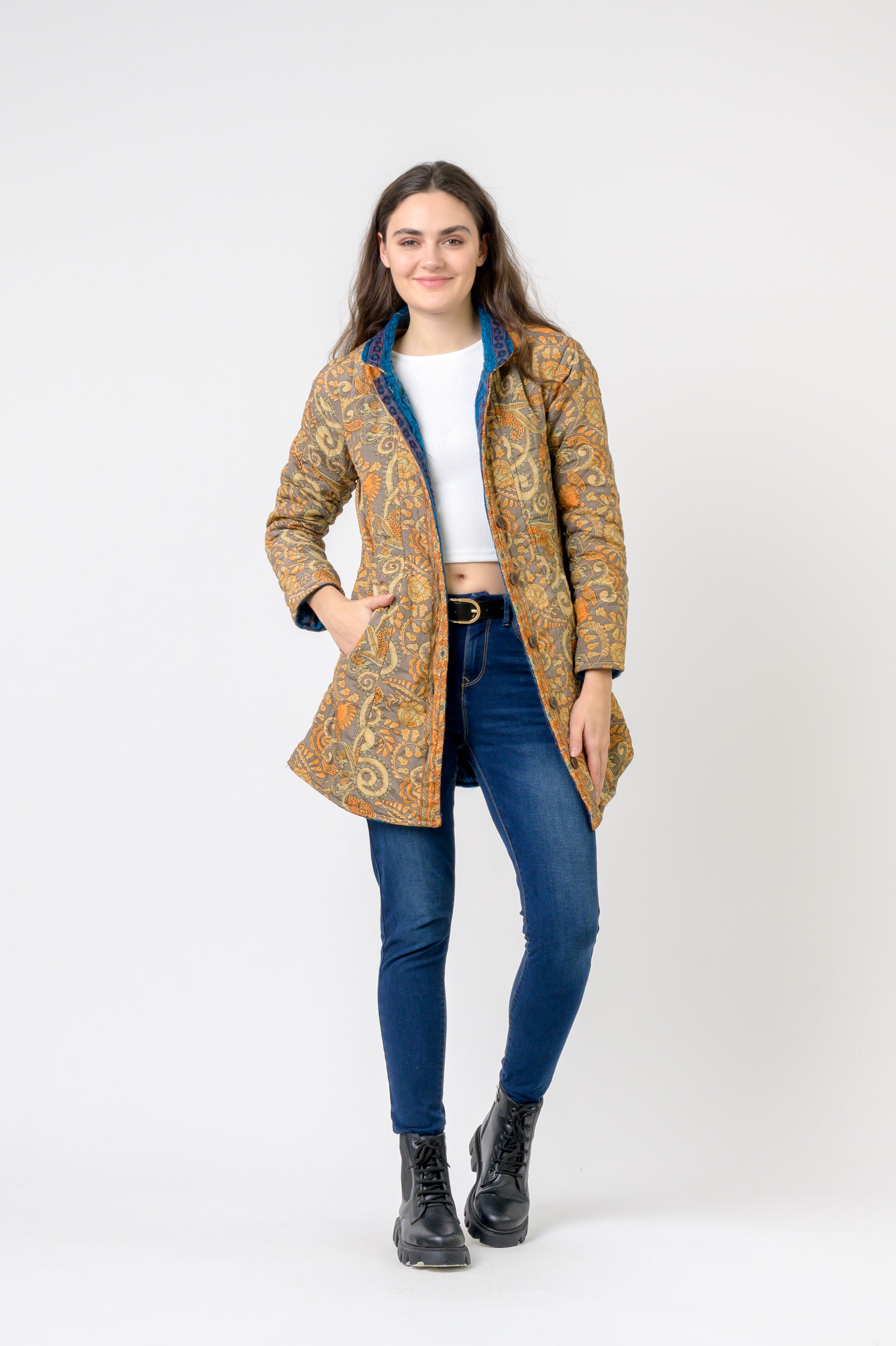 Rhea Patterned Tagai Jacket