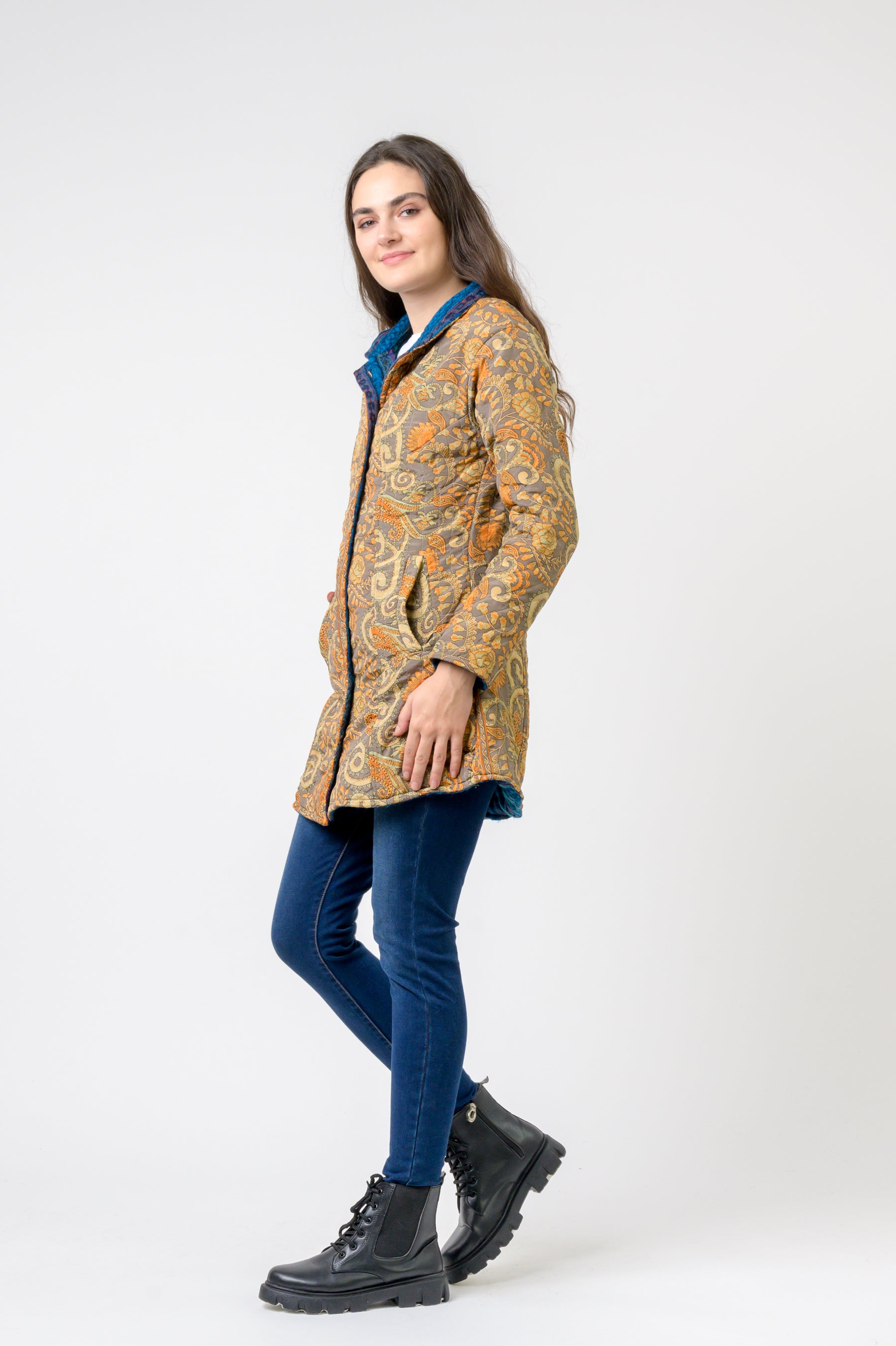 Rhea Patterned Tagai Jacket