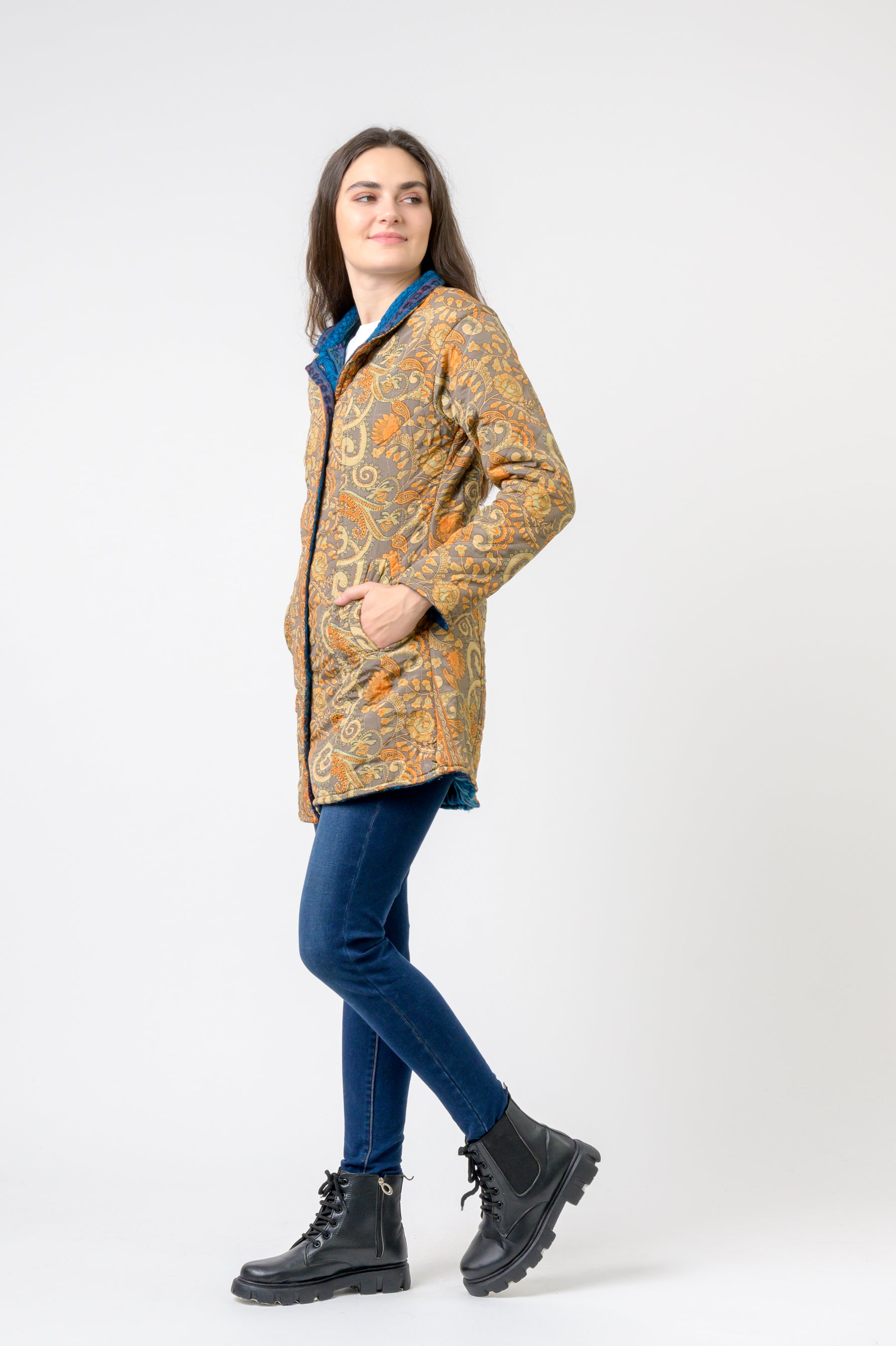 Rhea Patterned Tagai Jacket