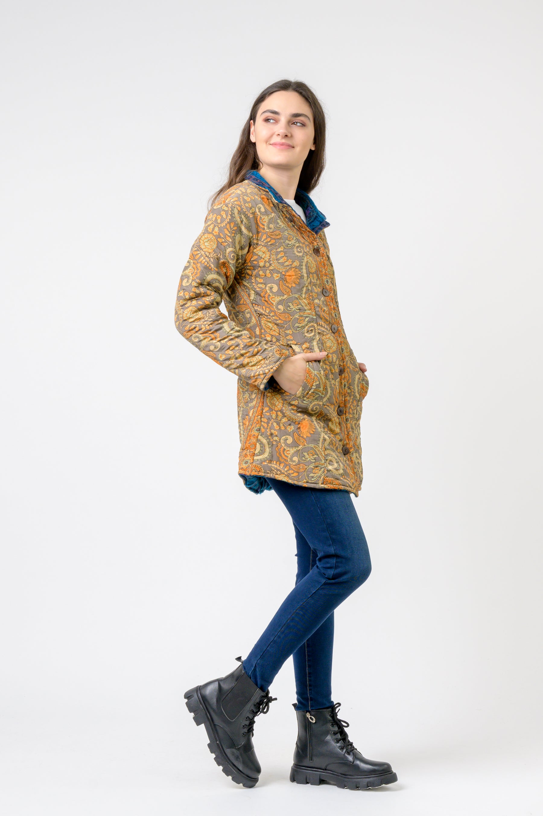Rhea Patterned Tagai Jacket