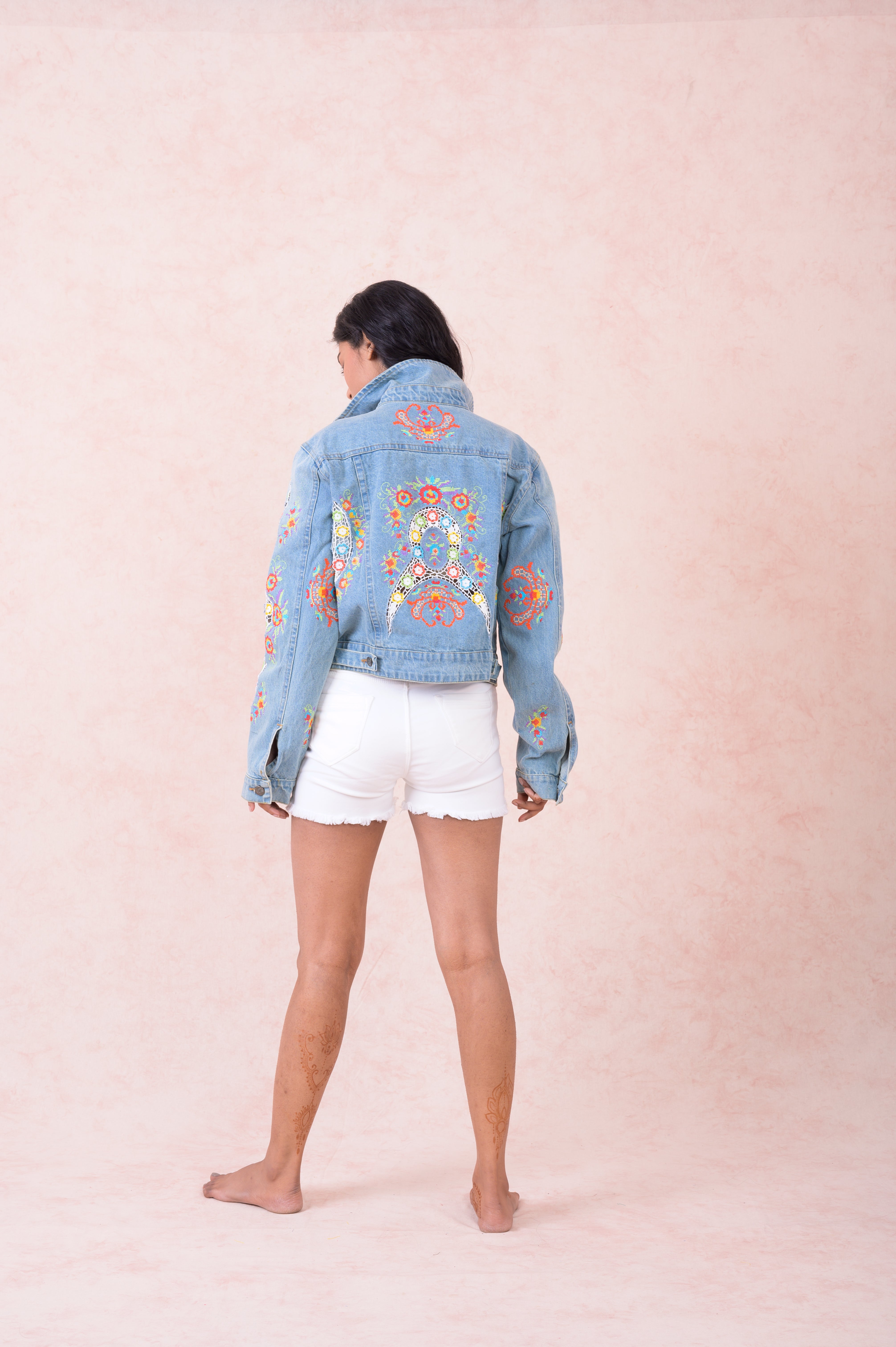 Rhea Embroidered Denim Jacket