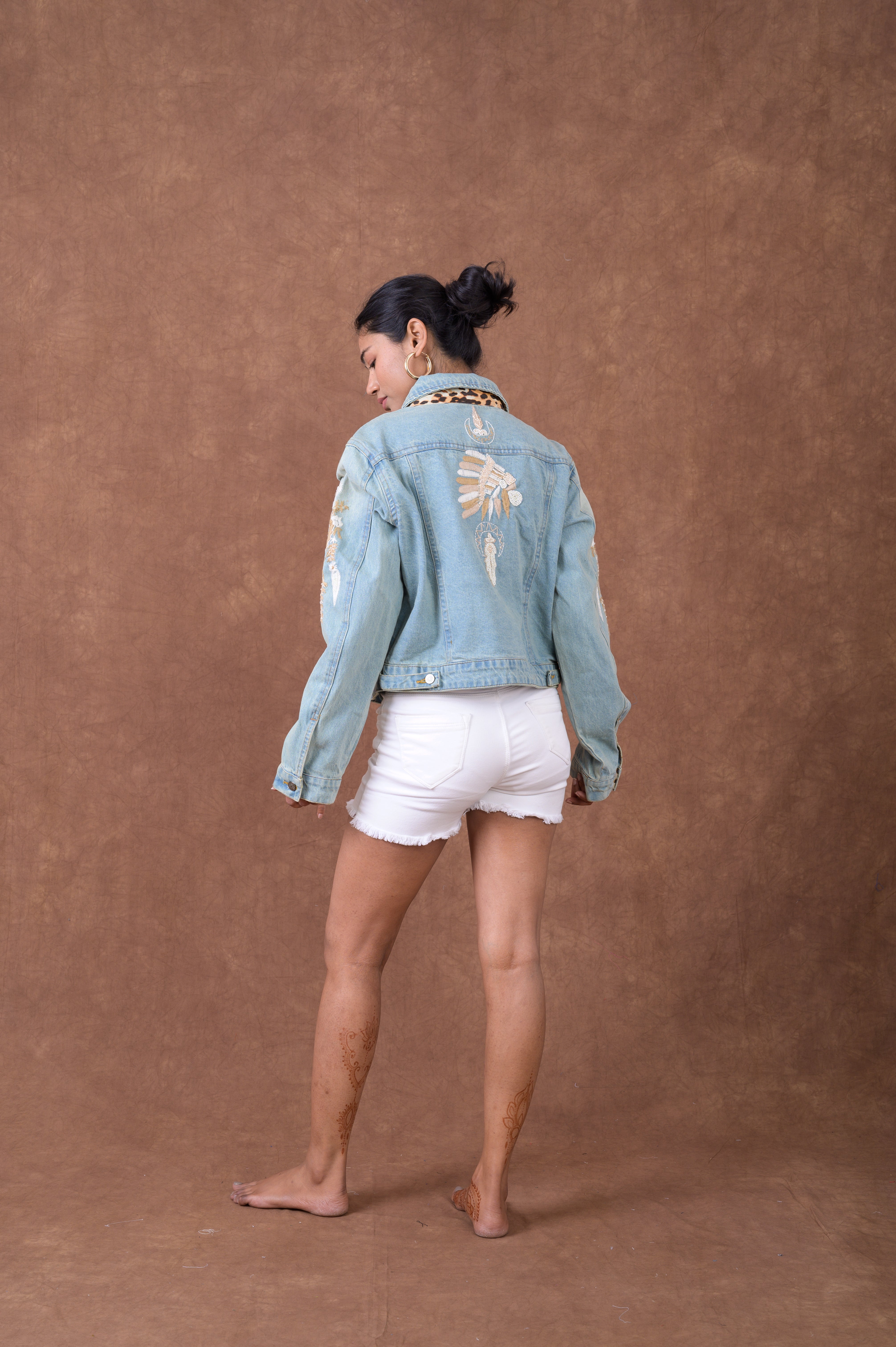 Rhea Embroidered Denim Jacket