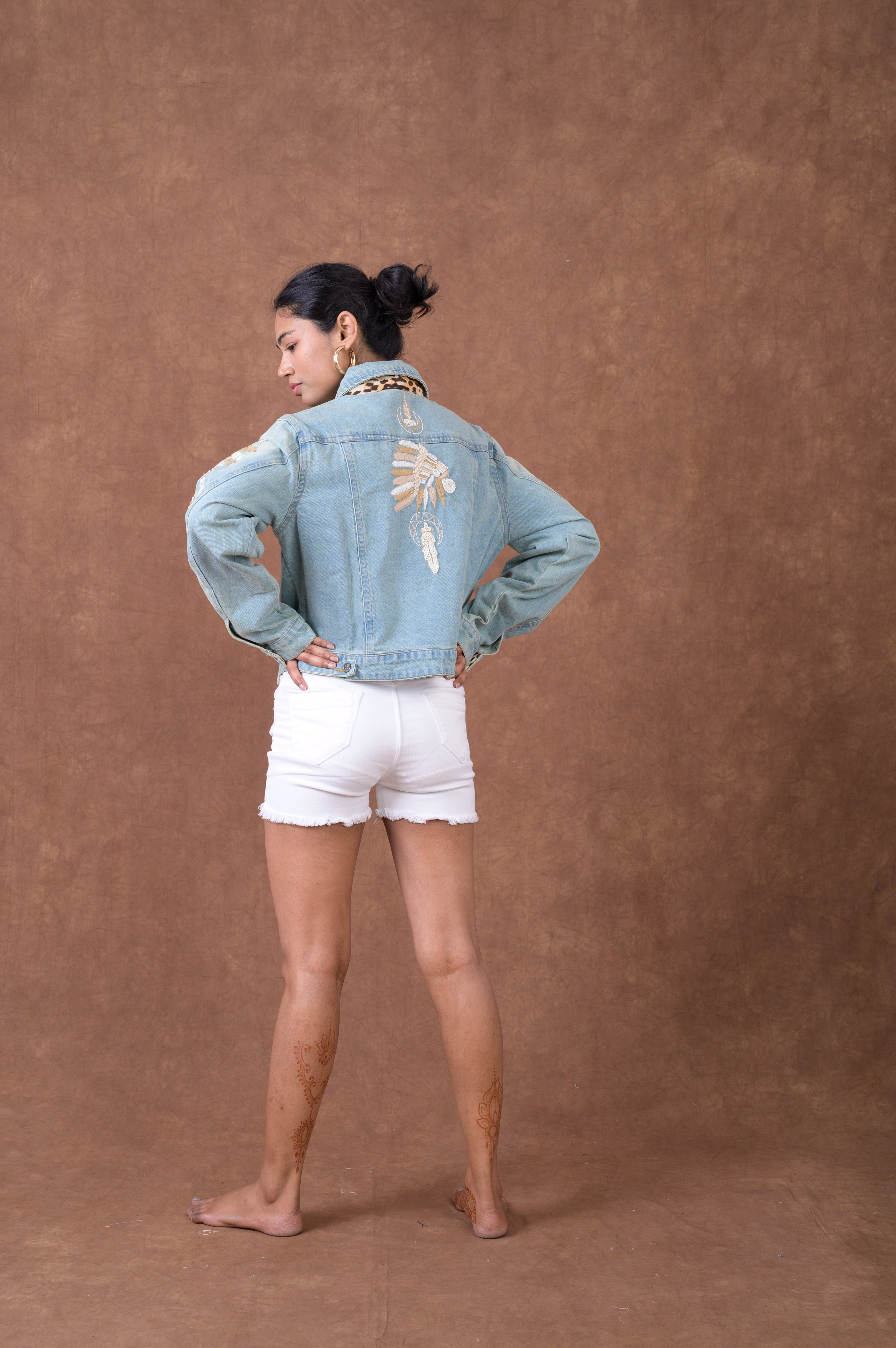 Rhea Embroidered Denim Jacket