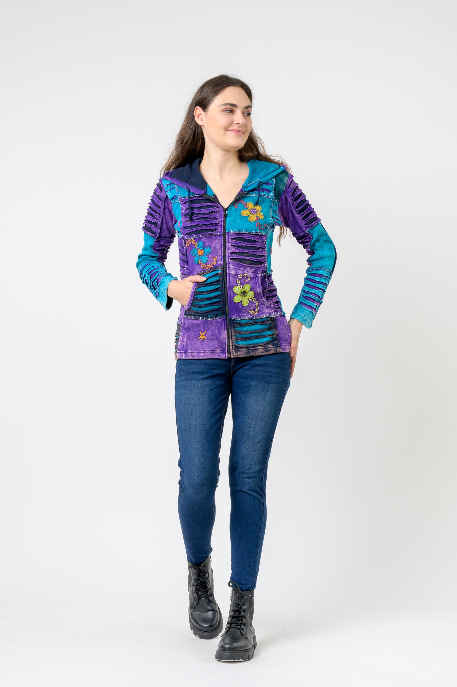 Rhea Bold Vented Cotton Jacket