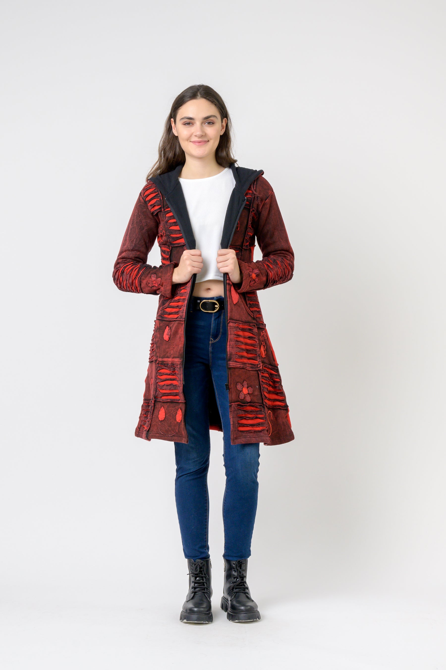 Rhea Cotton Long Flower Jacket