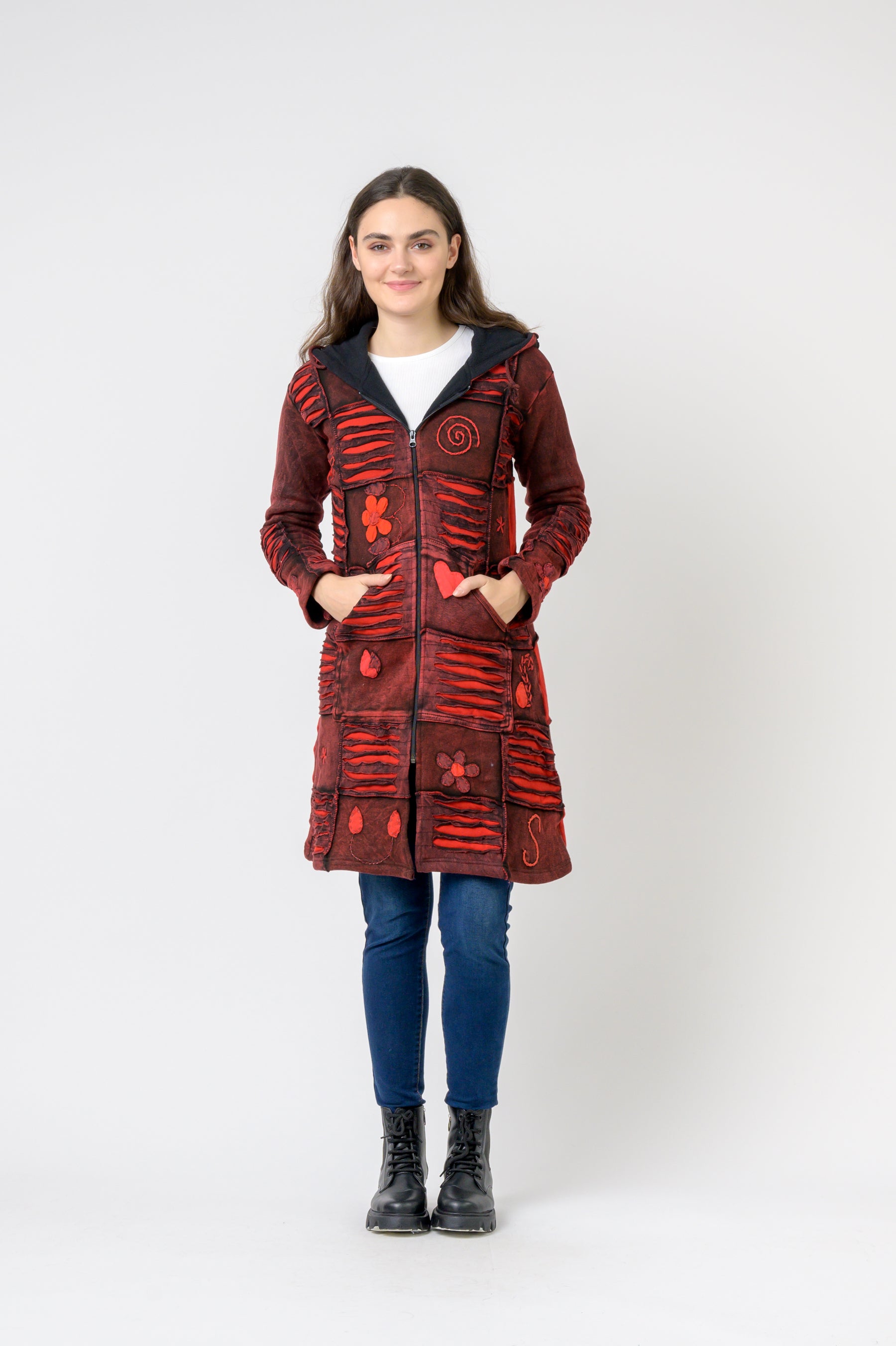 Rhea Cotton Long Flower Jacket