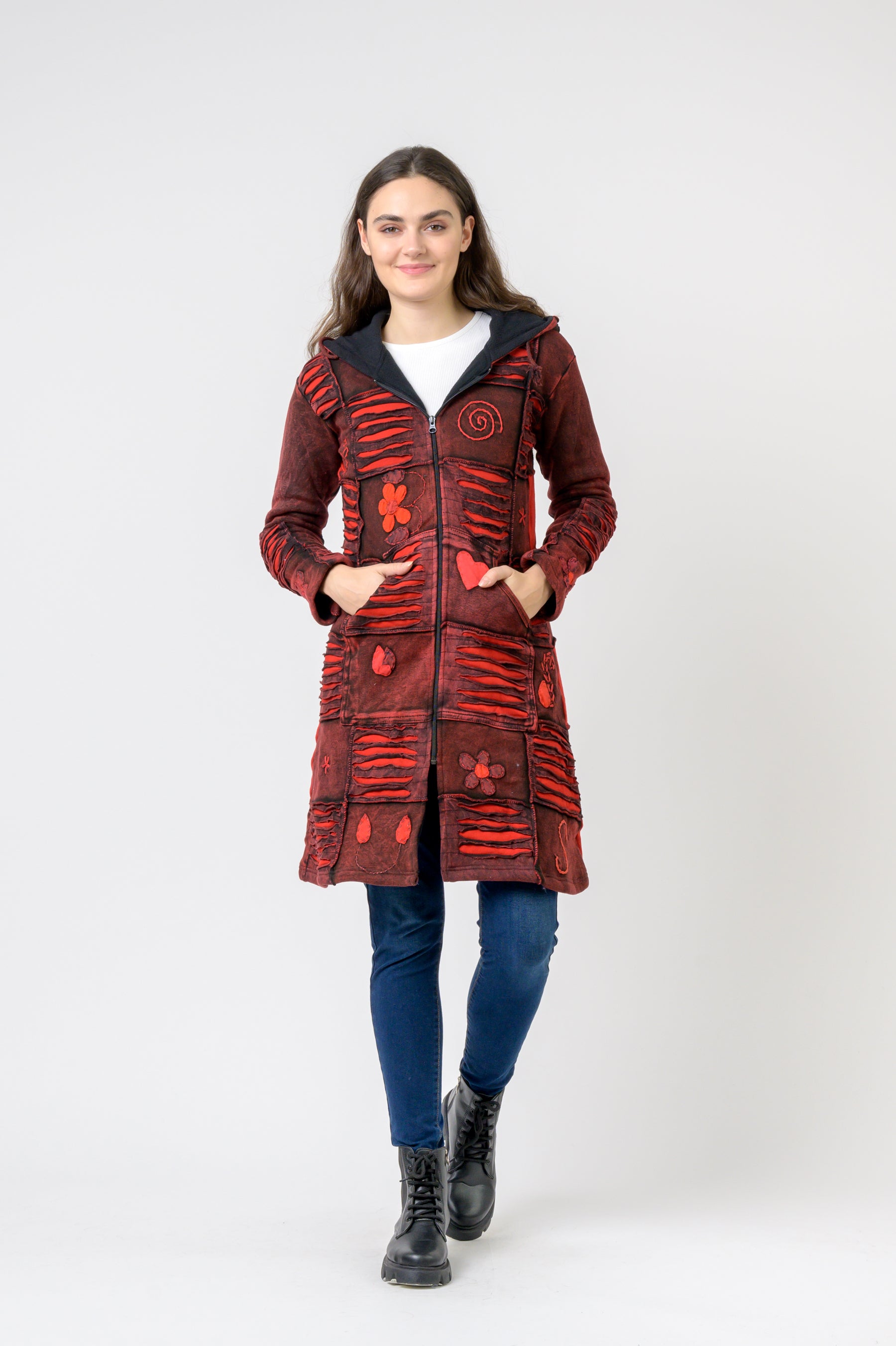 Rhea Cotton Long Flower Jacket