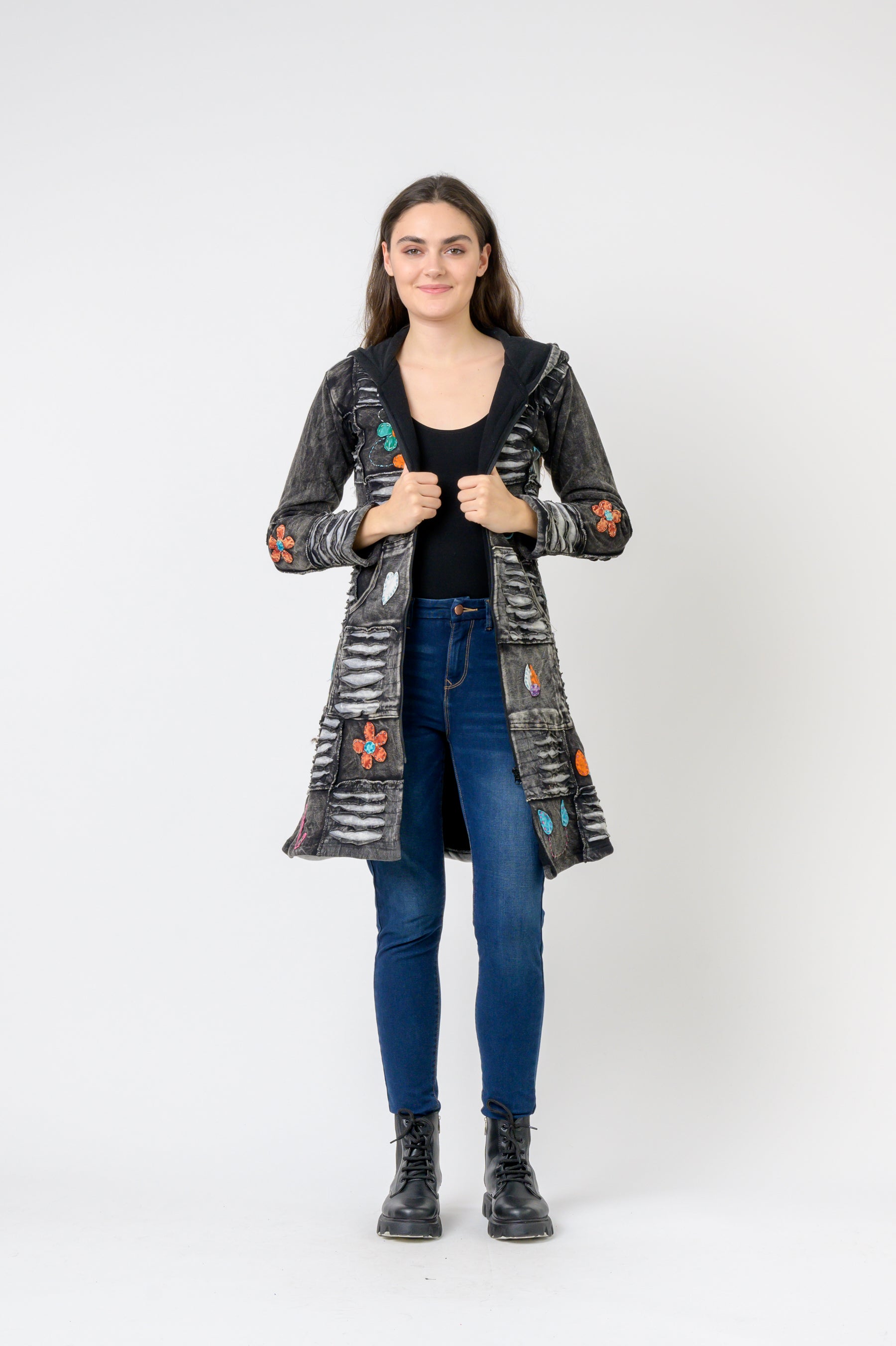 Rhea Cotton Om Long Jacket