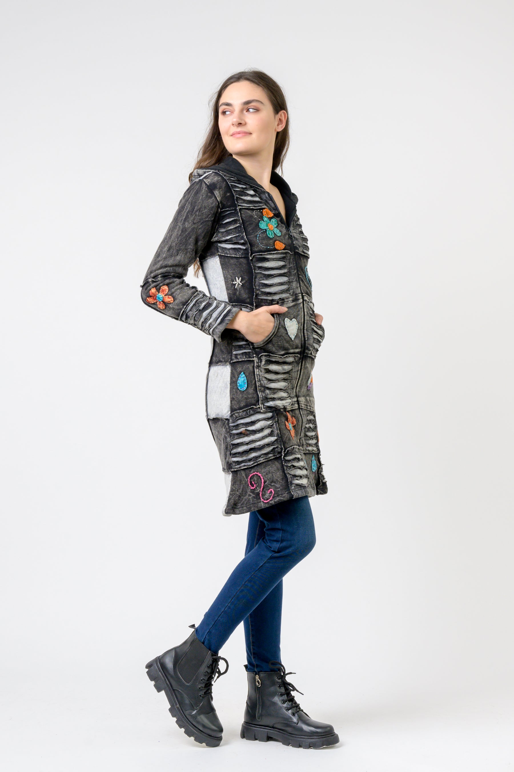 Rhea Cotton Om Long Jacket