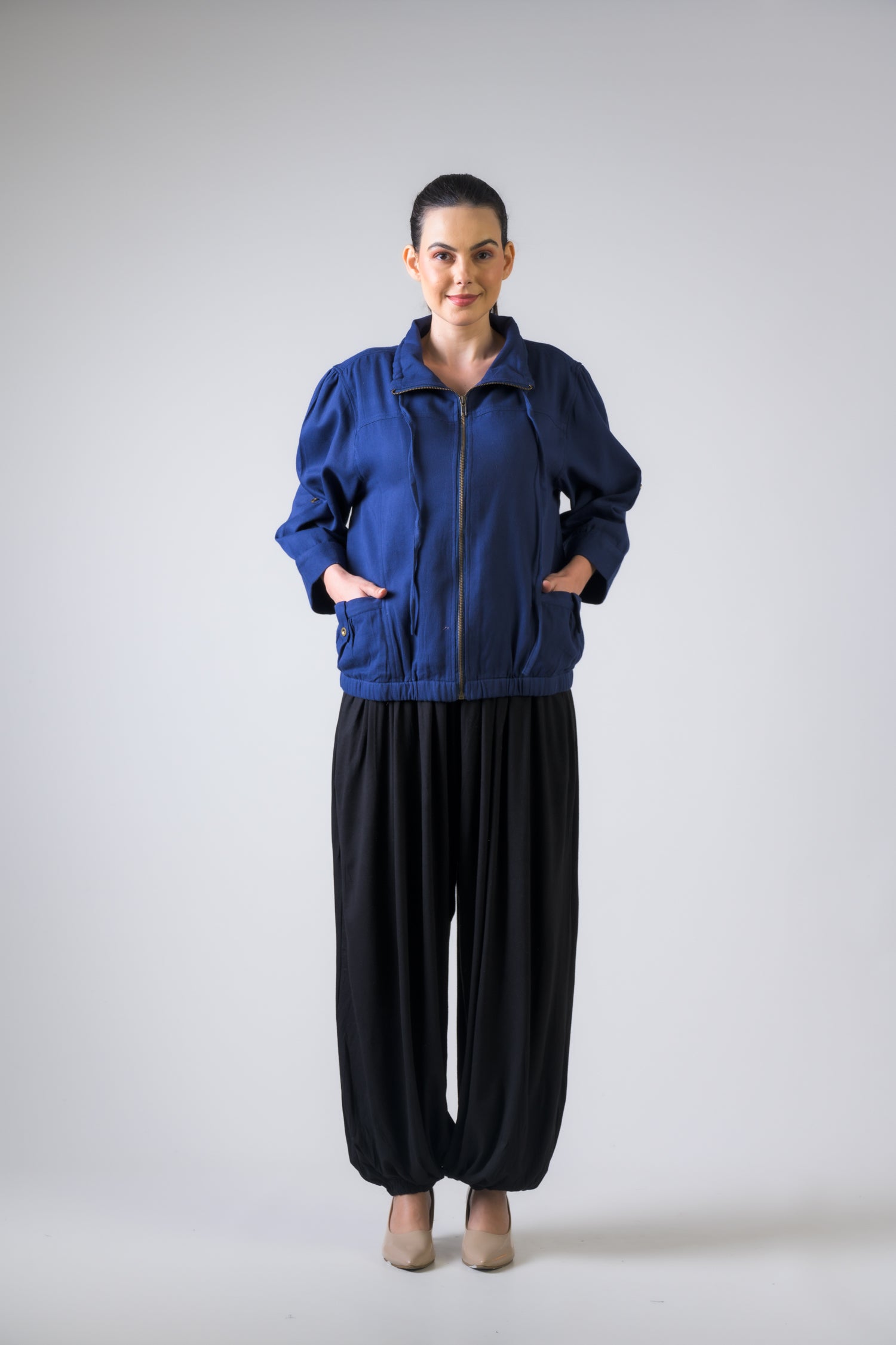 Rhea Alora Short Jacket Navy Blue / S/M