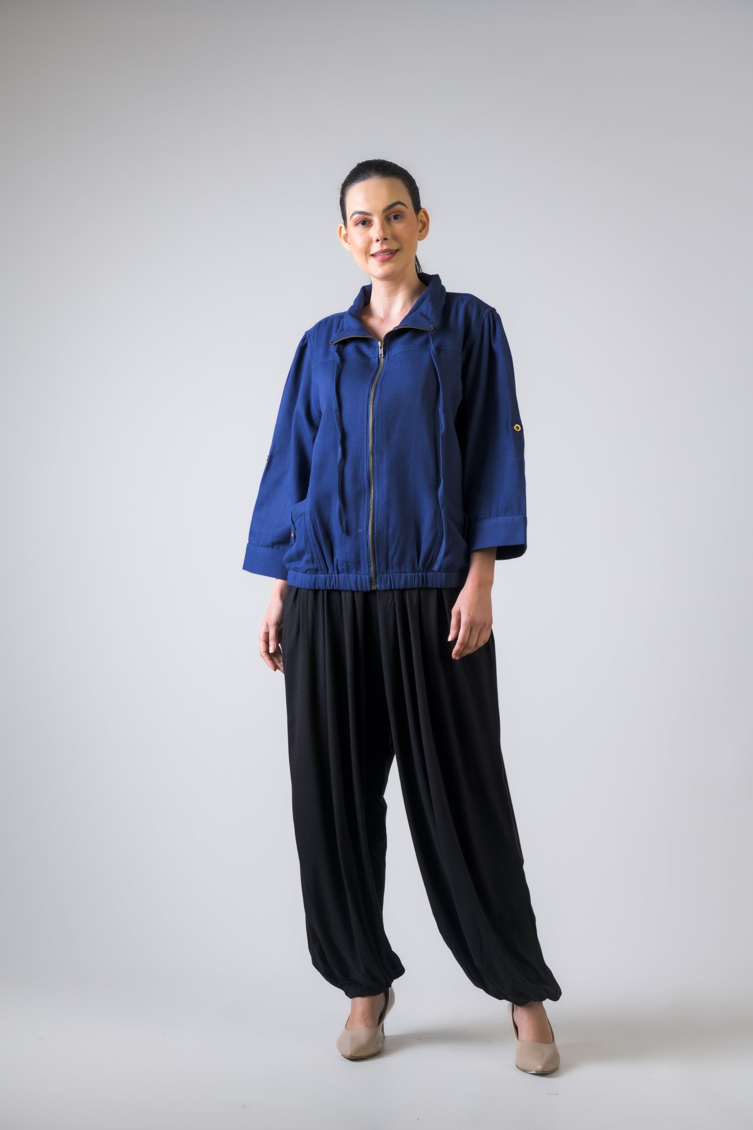Rhea Alora Short Jacket Navy Blue / S/M