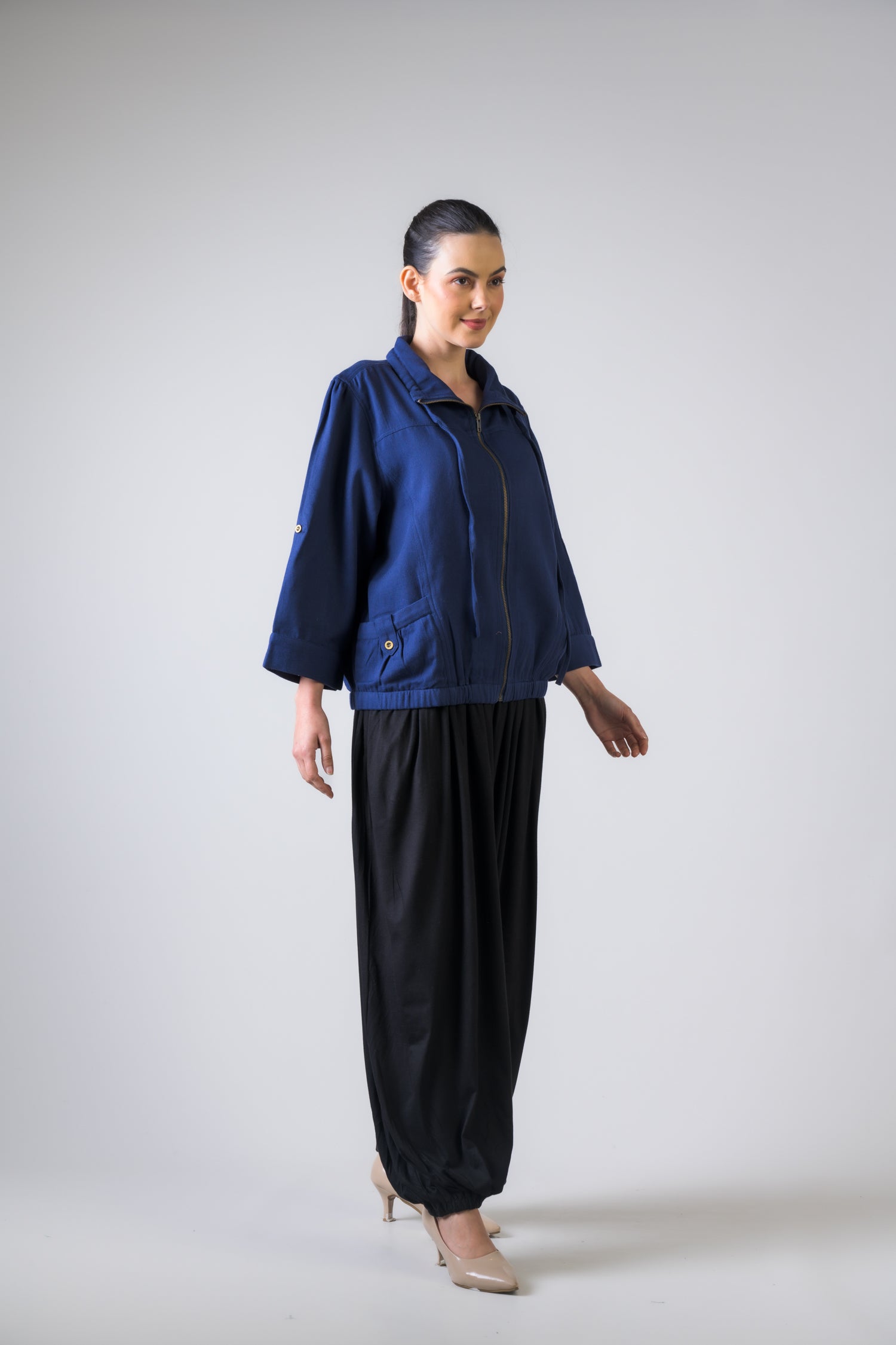 Rhea Alora Short Jacket Navy Blue / L/X