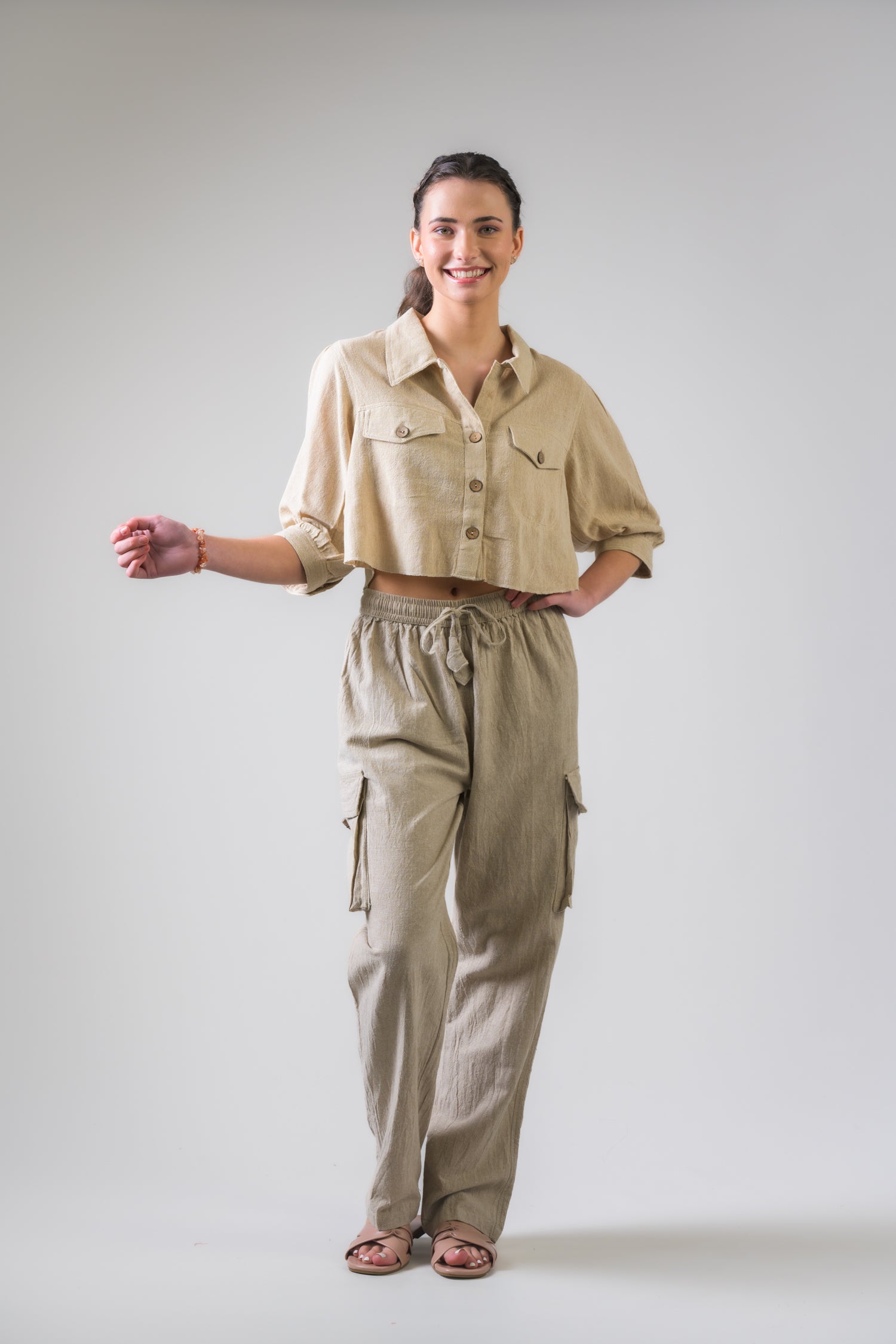 Rhea Button-Down Short Jacket