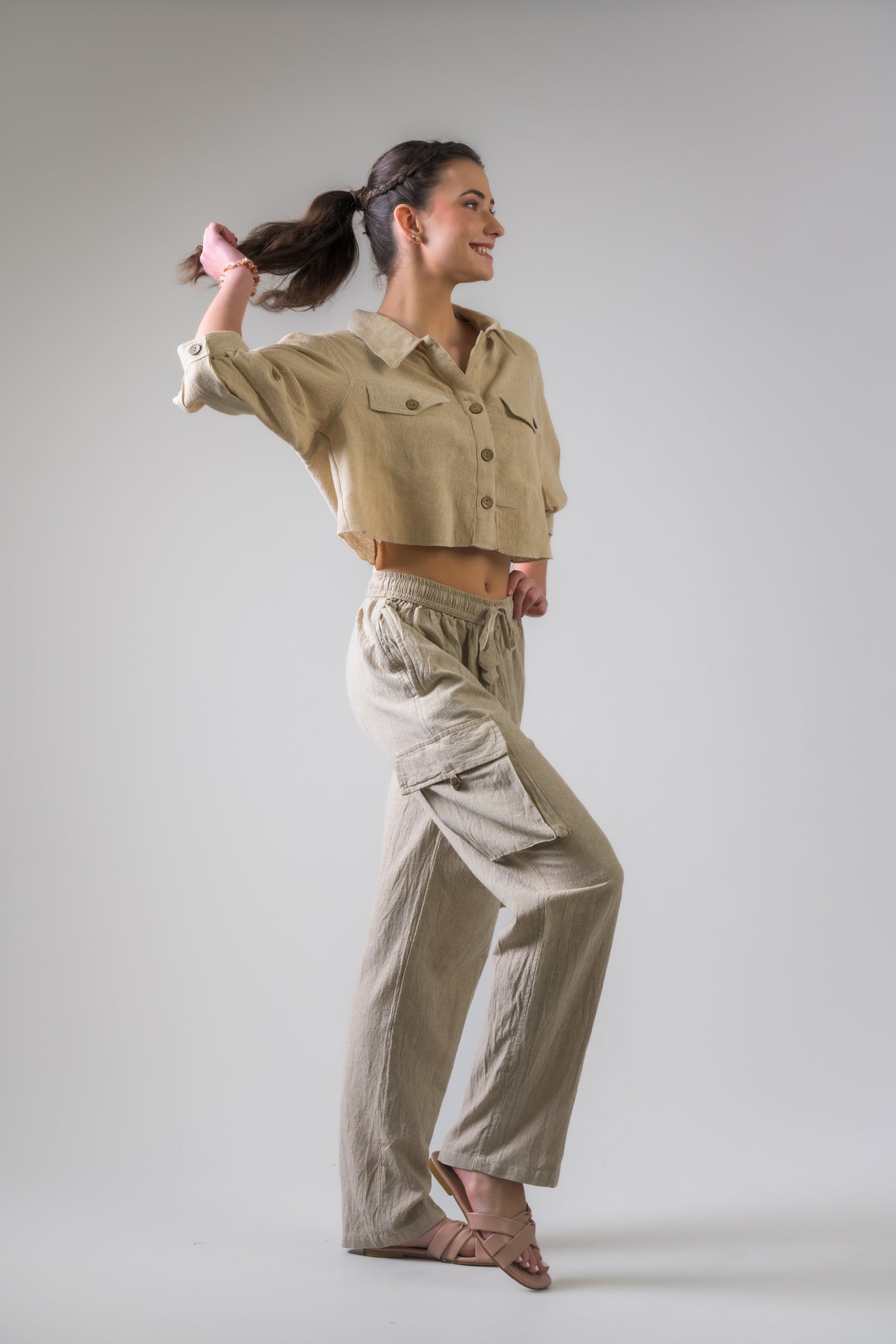 Rhea Button-Down Short Jacket