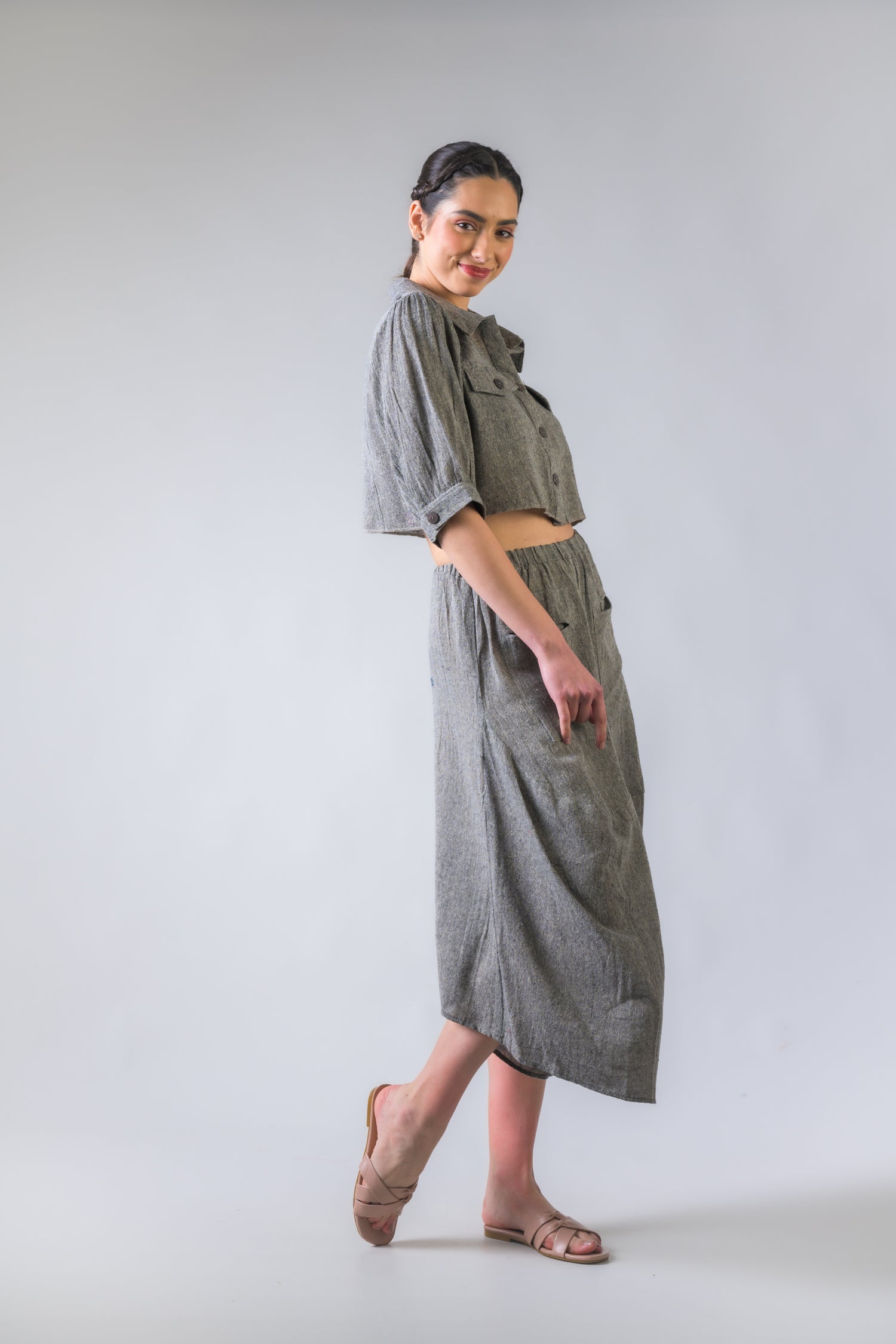 Rhea Button-Down Short Jacket