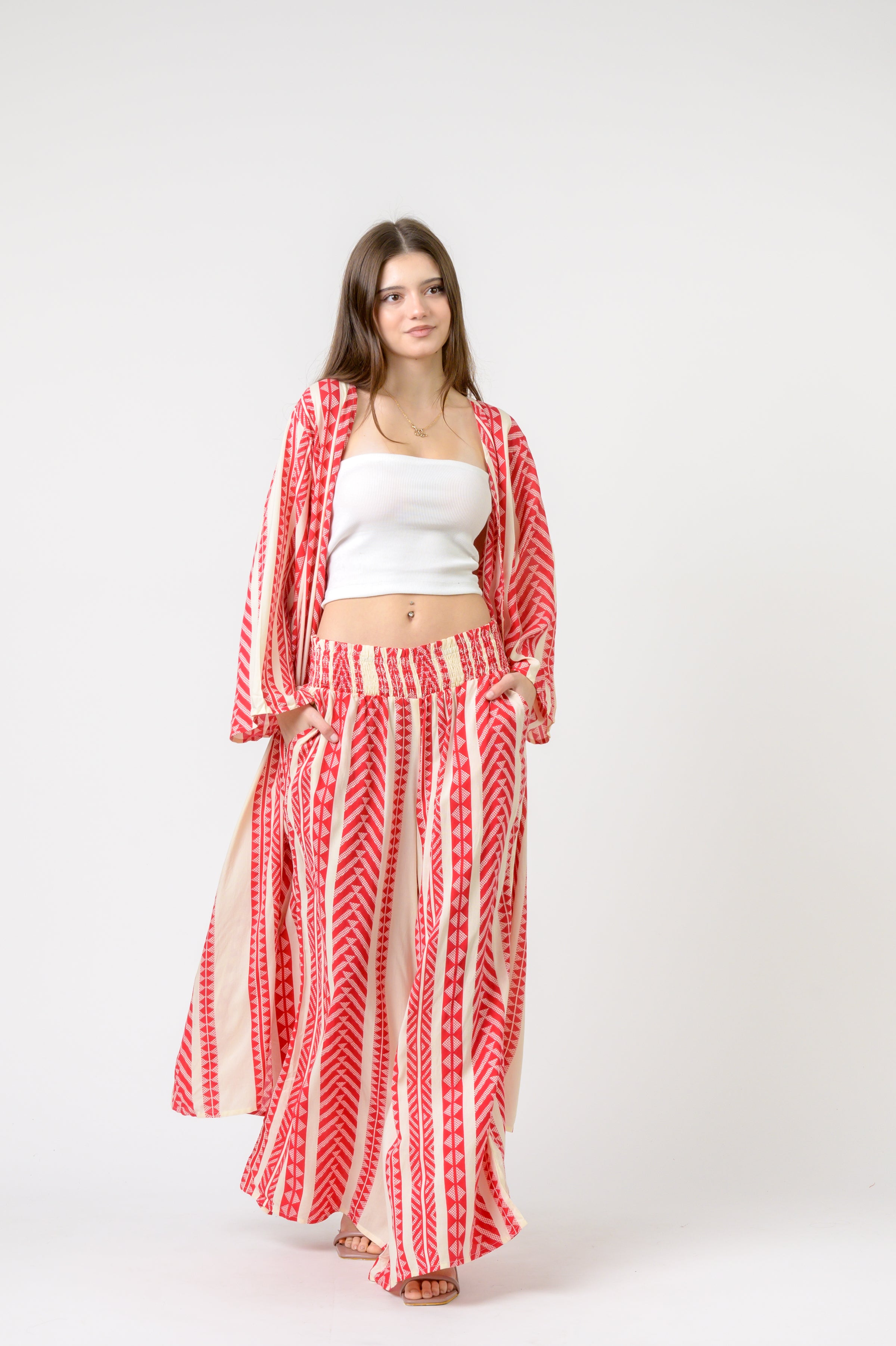 Rhea Print Long Jacket