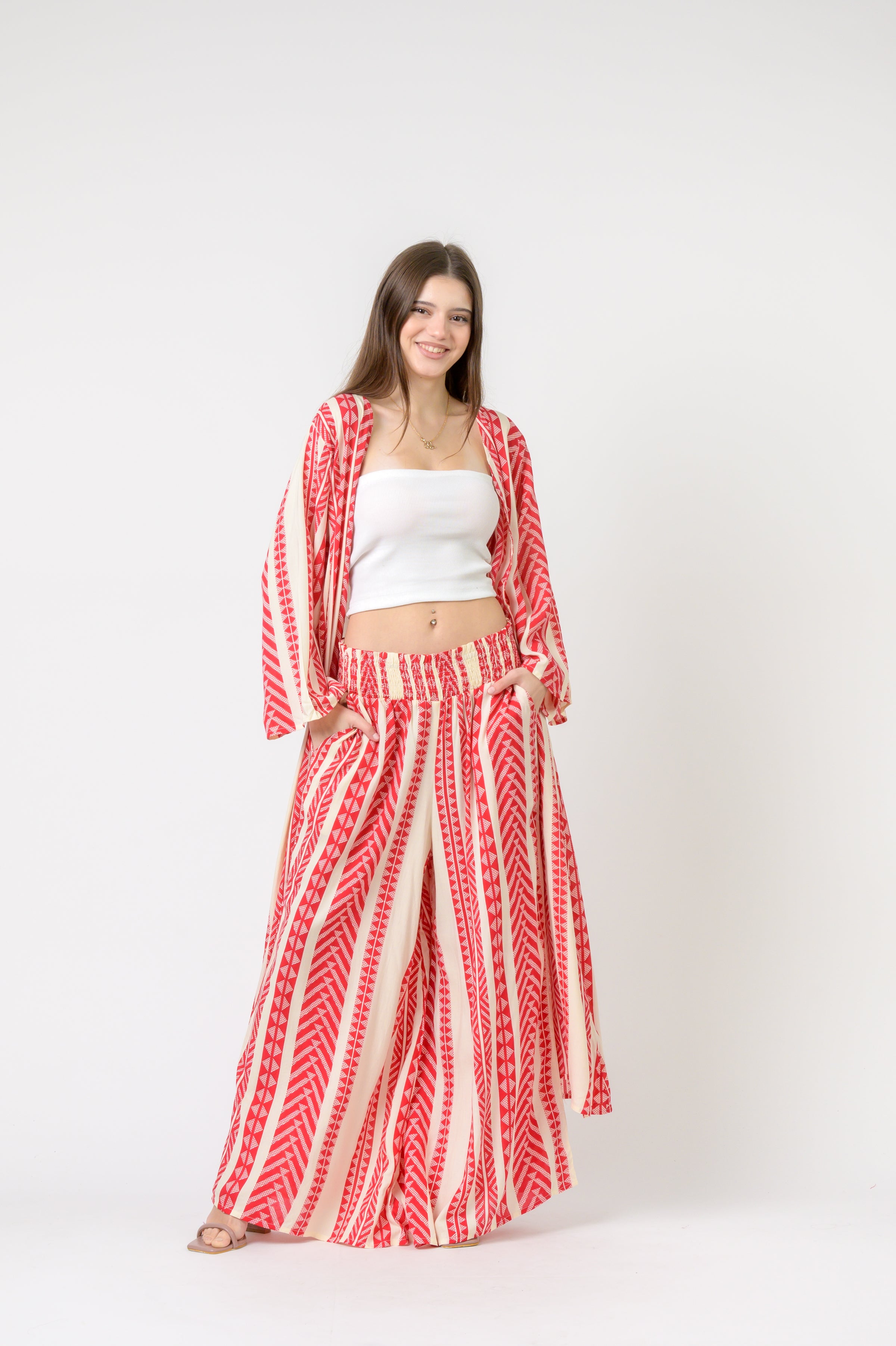 Rhea Print Long Jacket