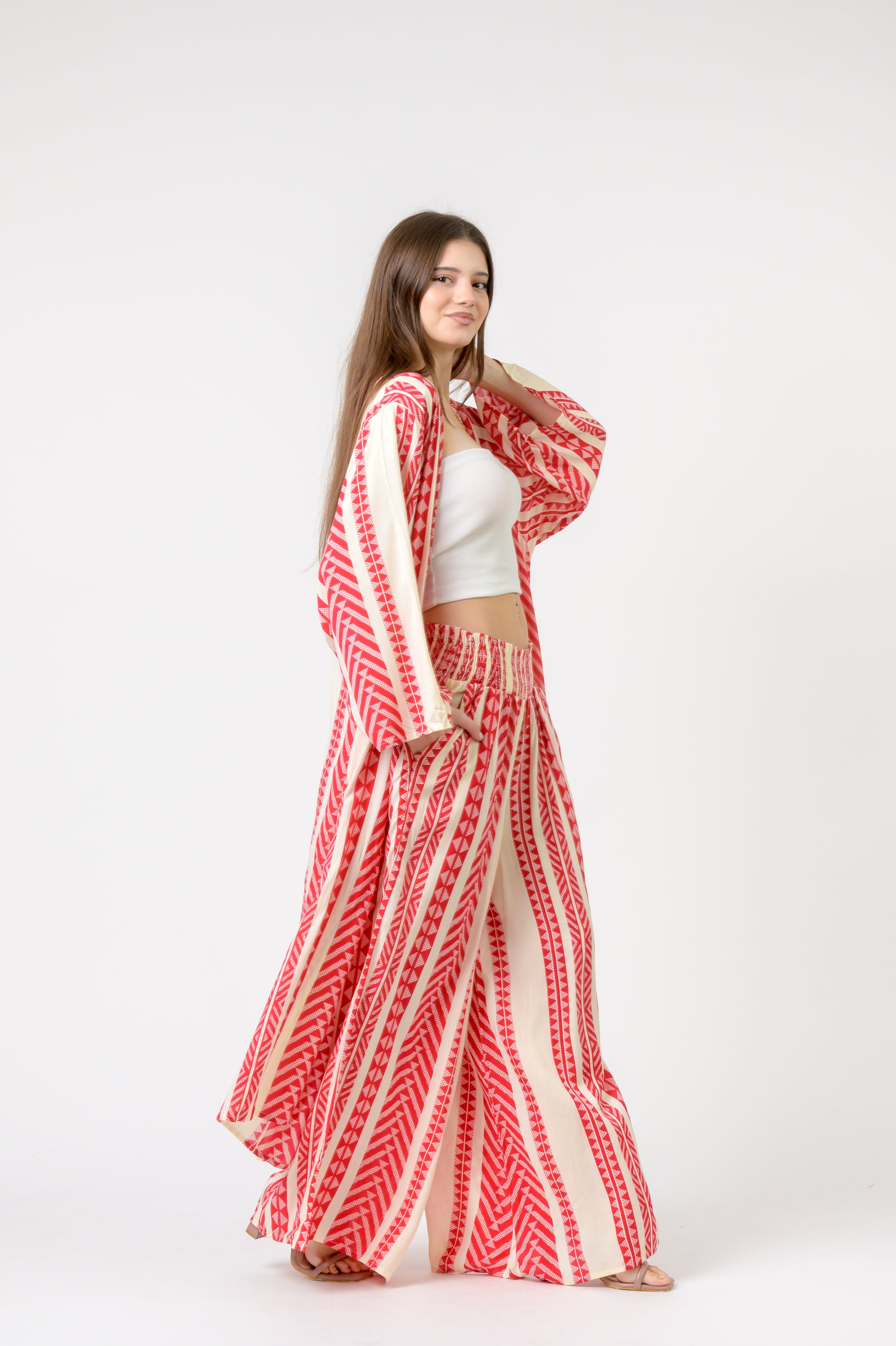 Rhea Print Long Jacket