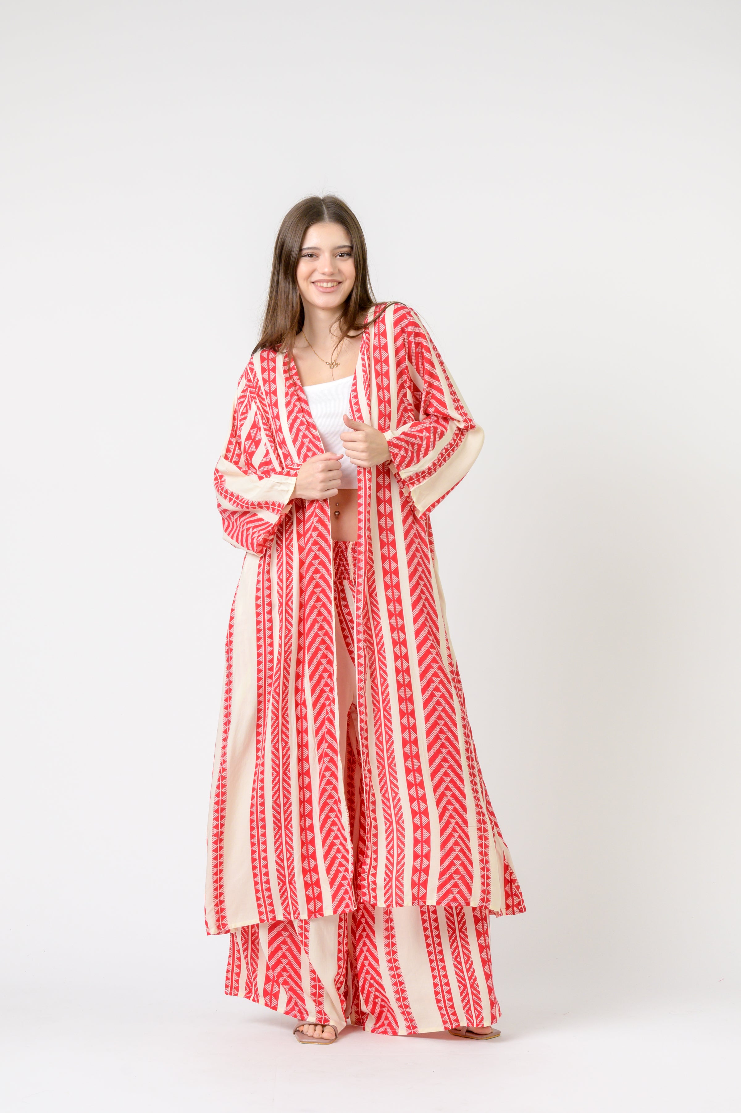 Rhea Print Long Jacket