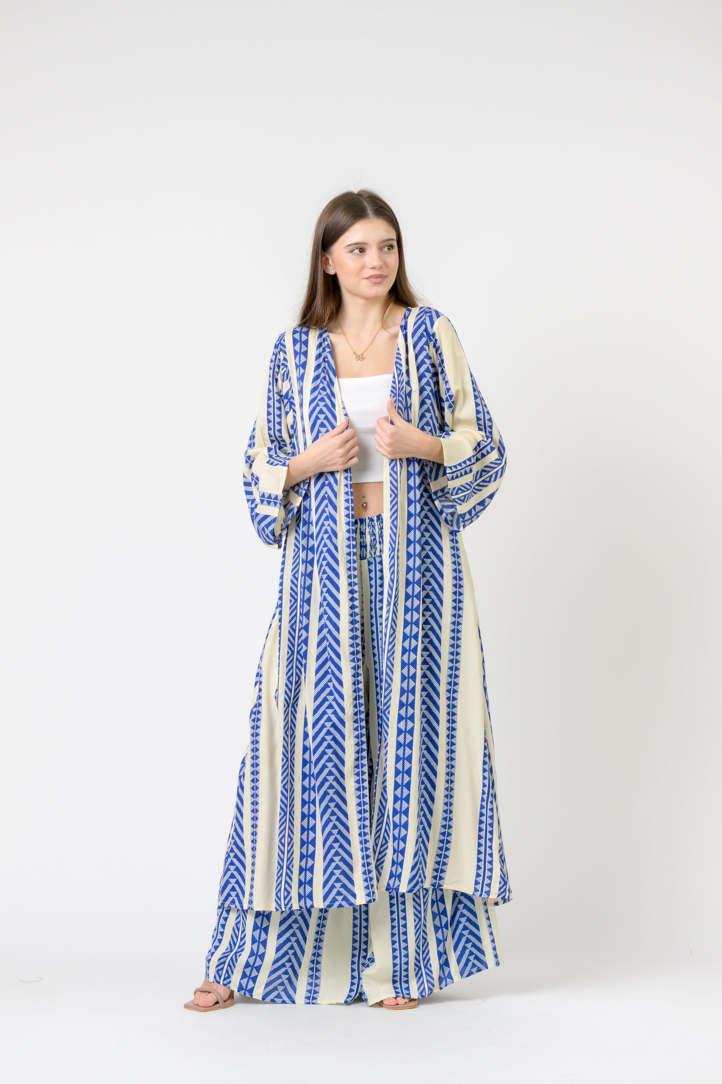 Rhea Print Long Jacket