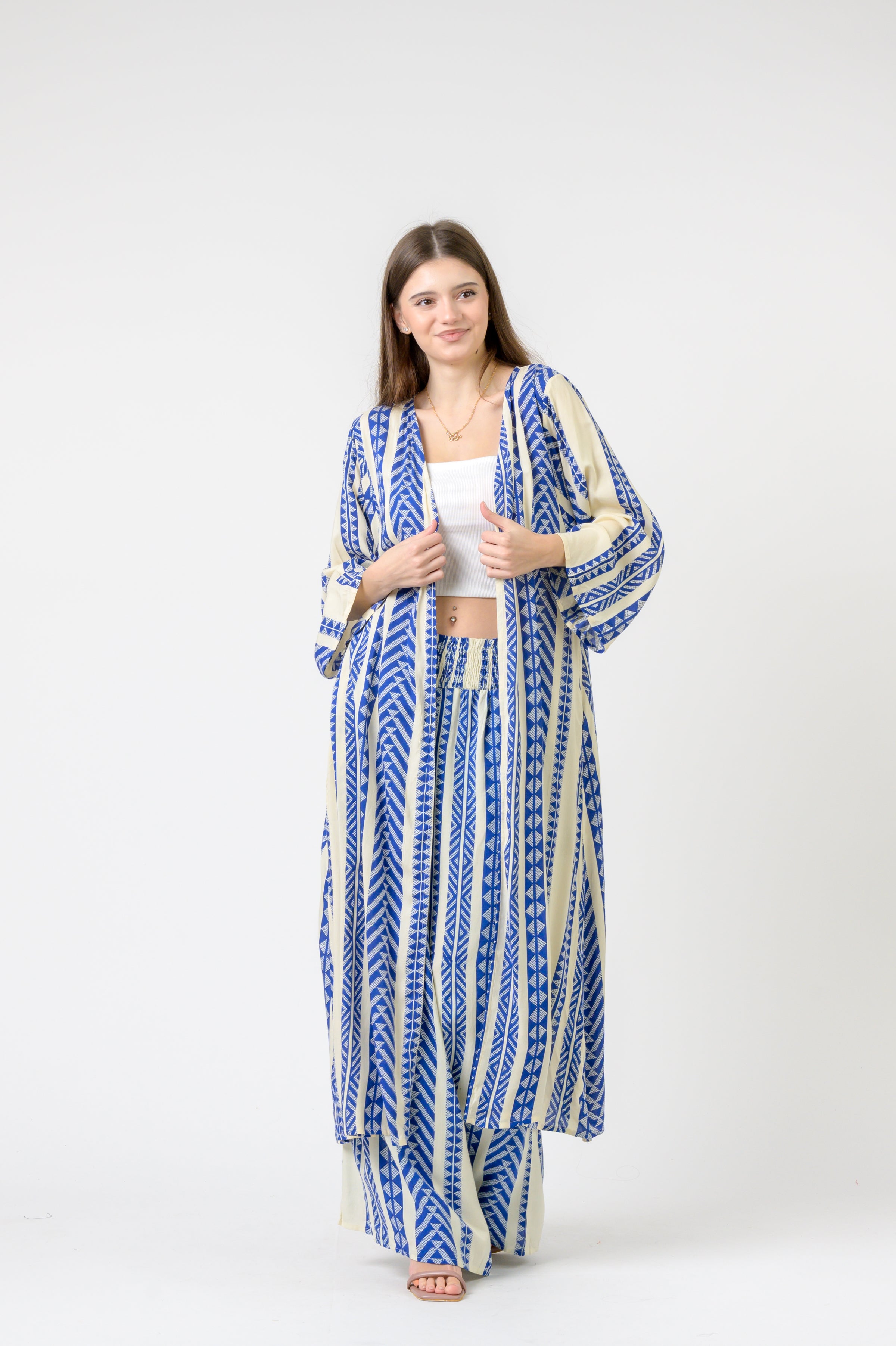 Rhea Print Long Jacket