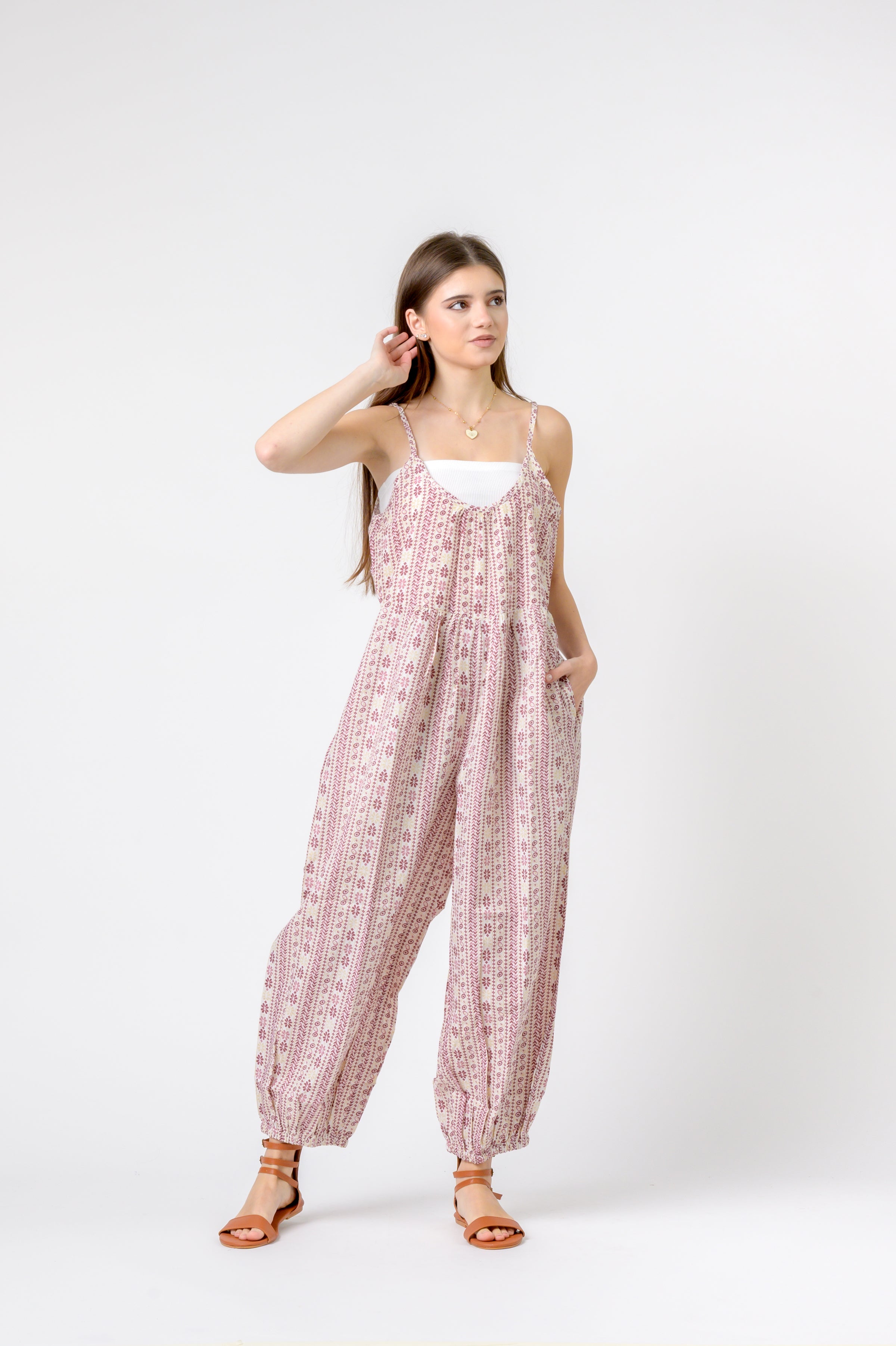 Rhea Eva Jumpsuit Flower Print