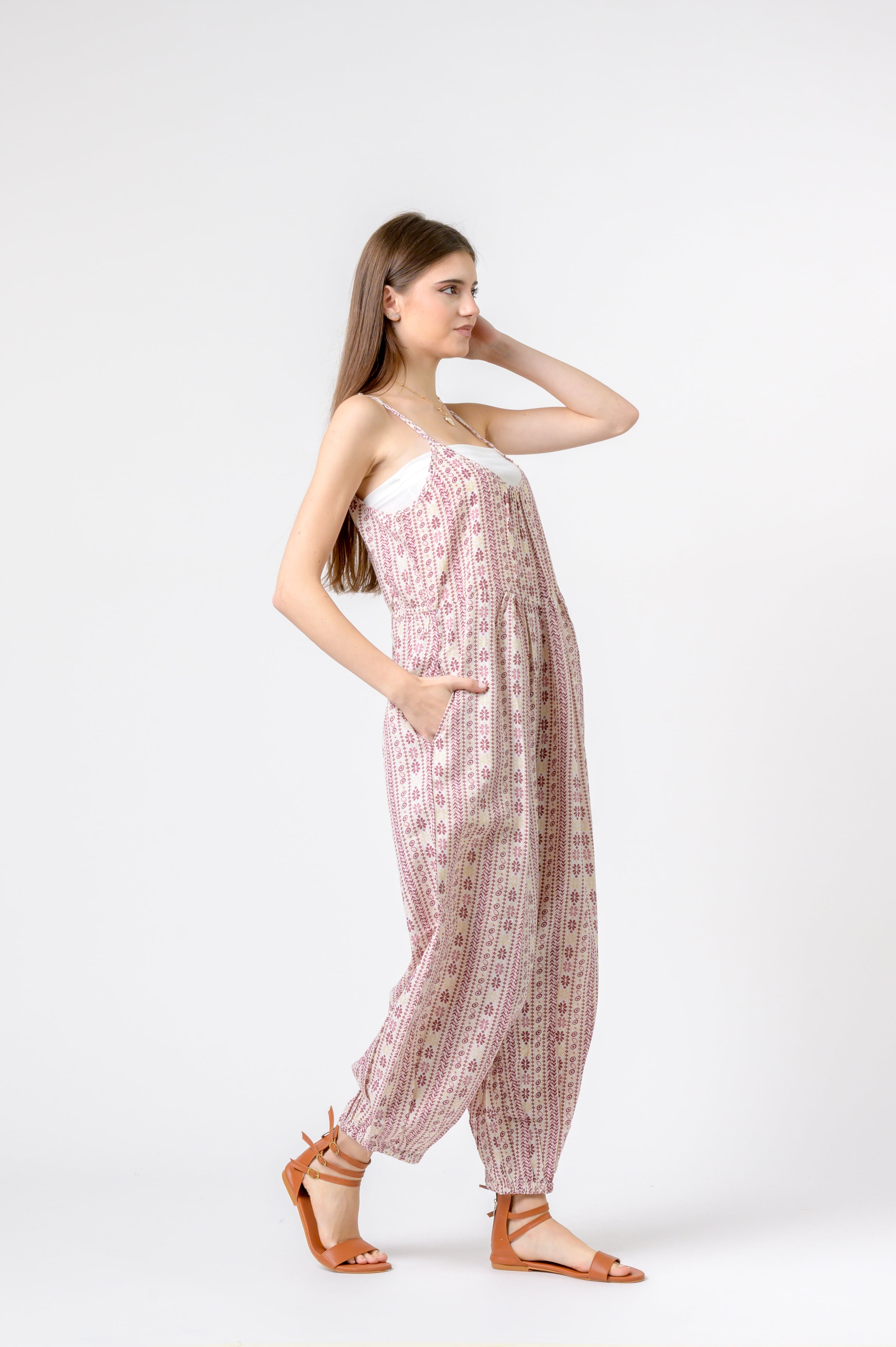 Rhea Eva Jumpsuit Flower Print