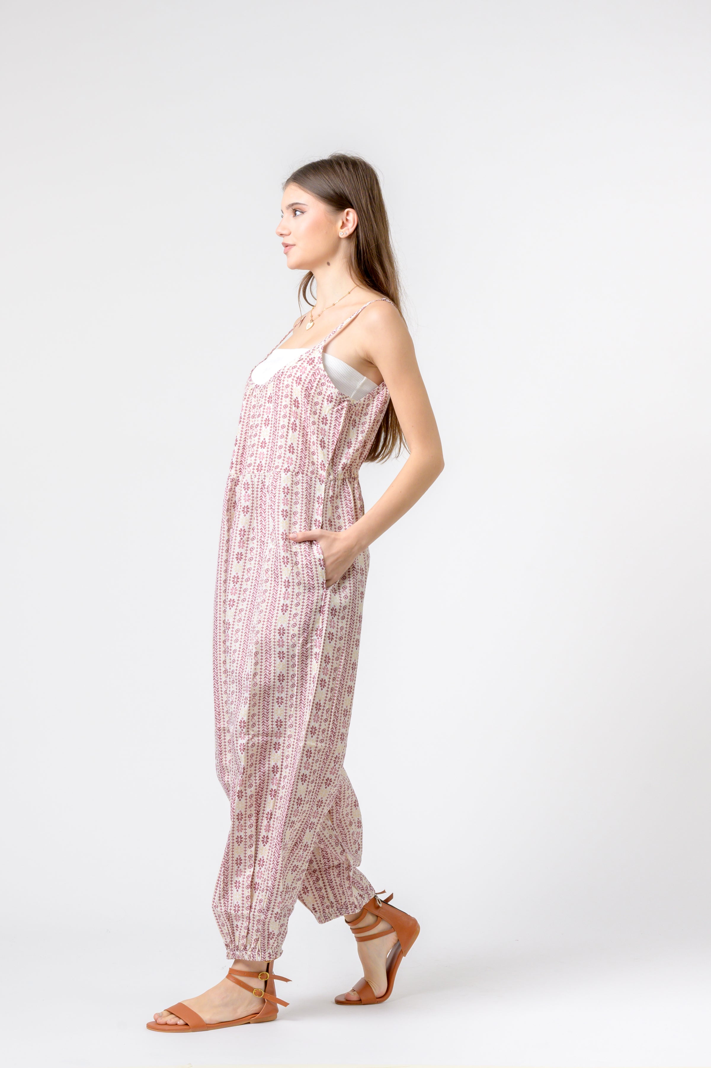 Rhea Eva Jumpsuit Flower Print