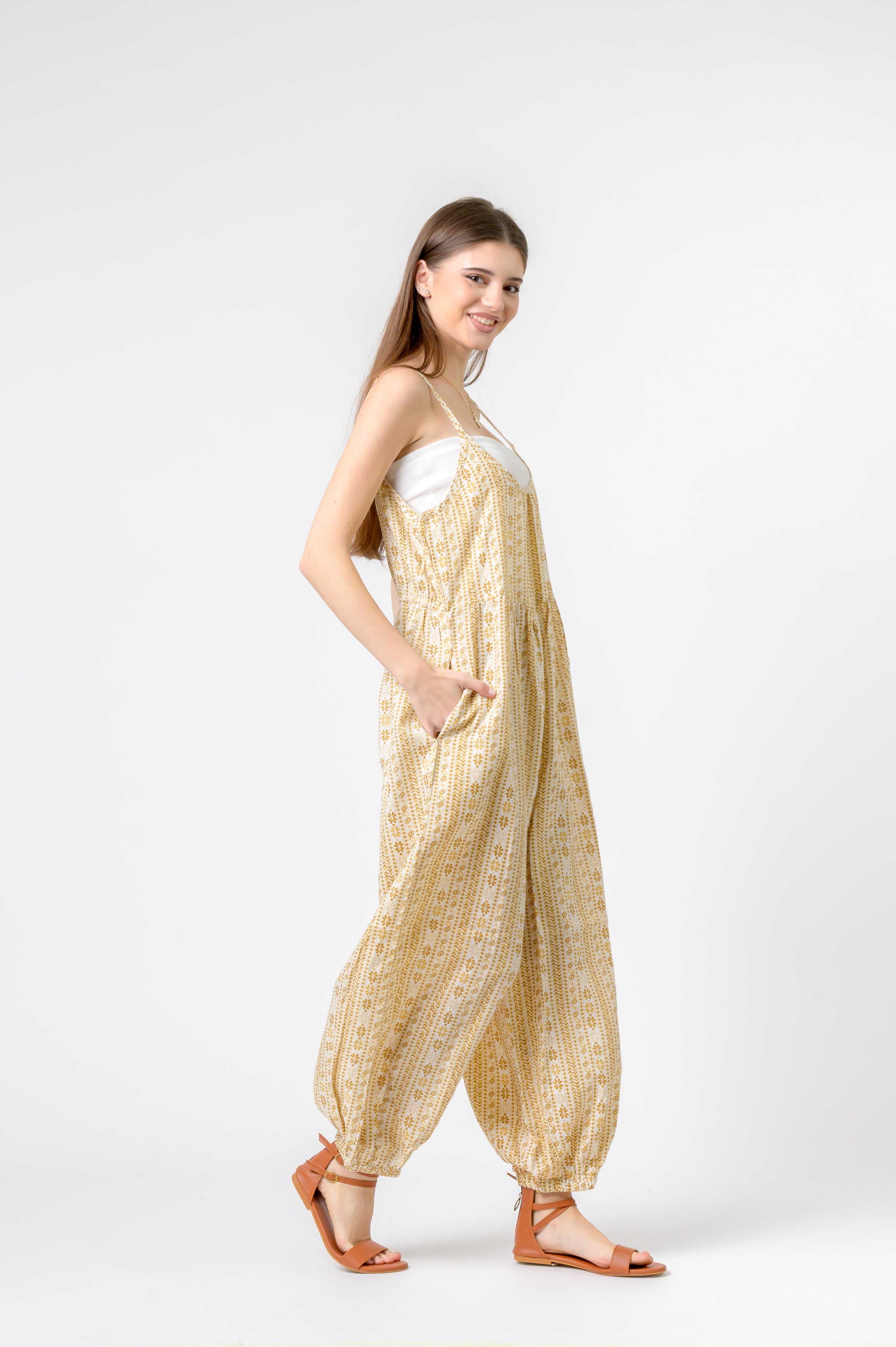 Rhea Eva Jumpsuit Flower Print