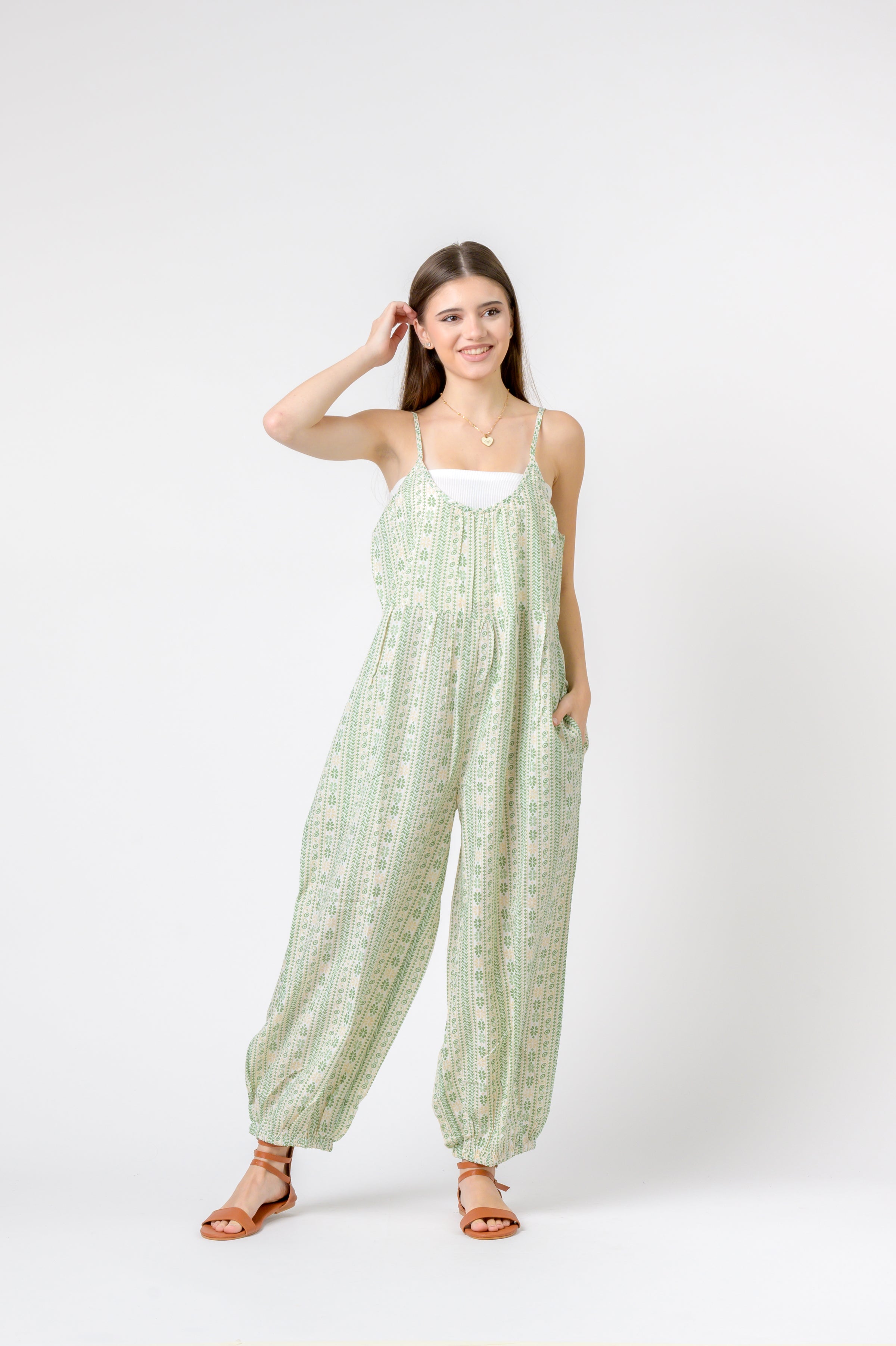 Rhea Eva Jumpsuit Flower Print