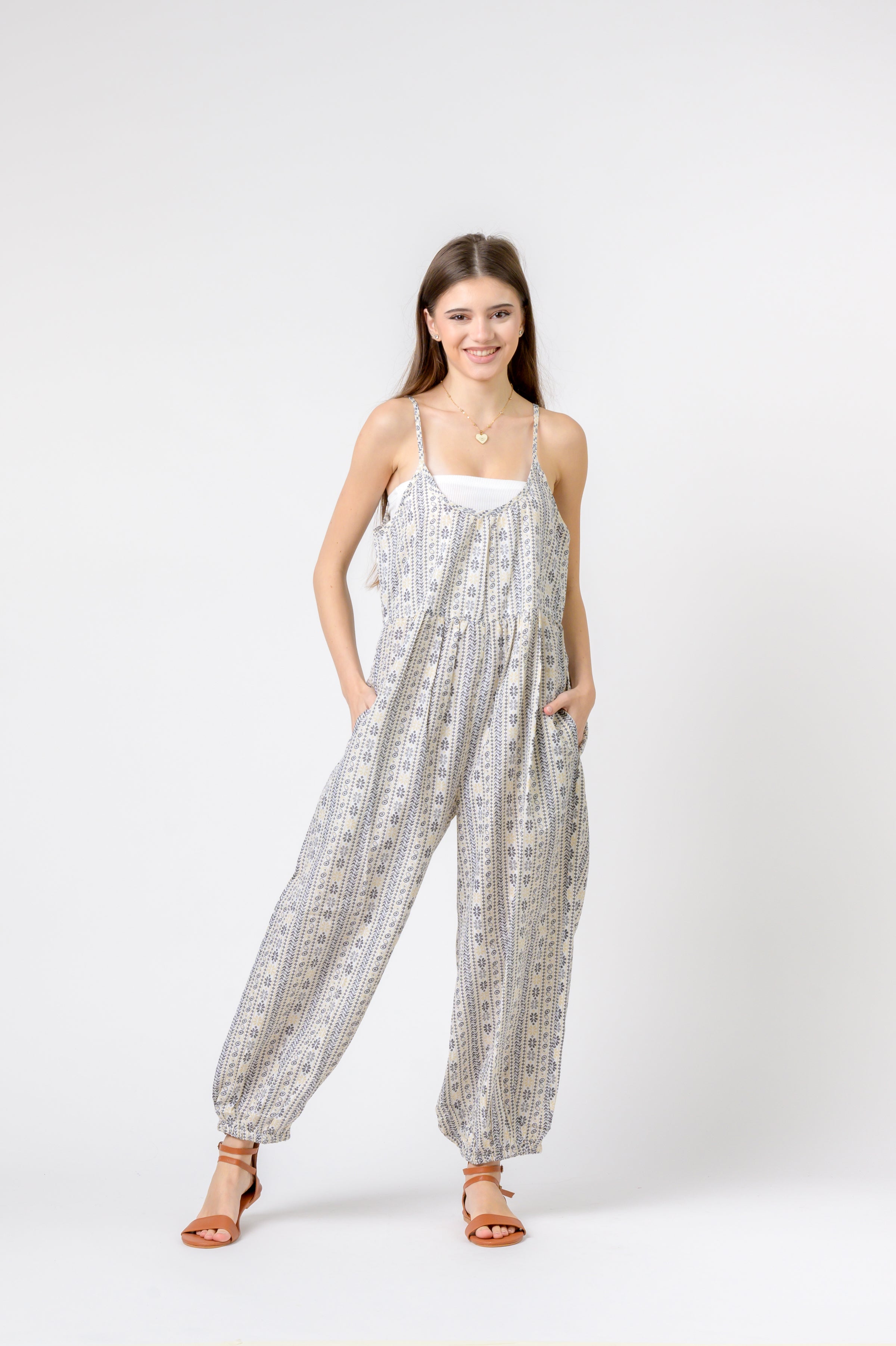 Rhea Eva Jumpsuit Flower Print