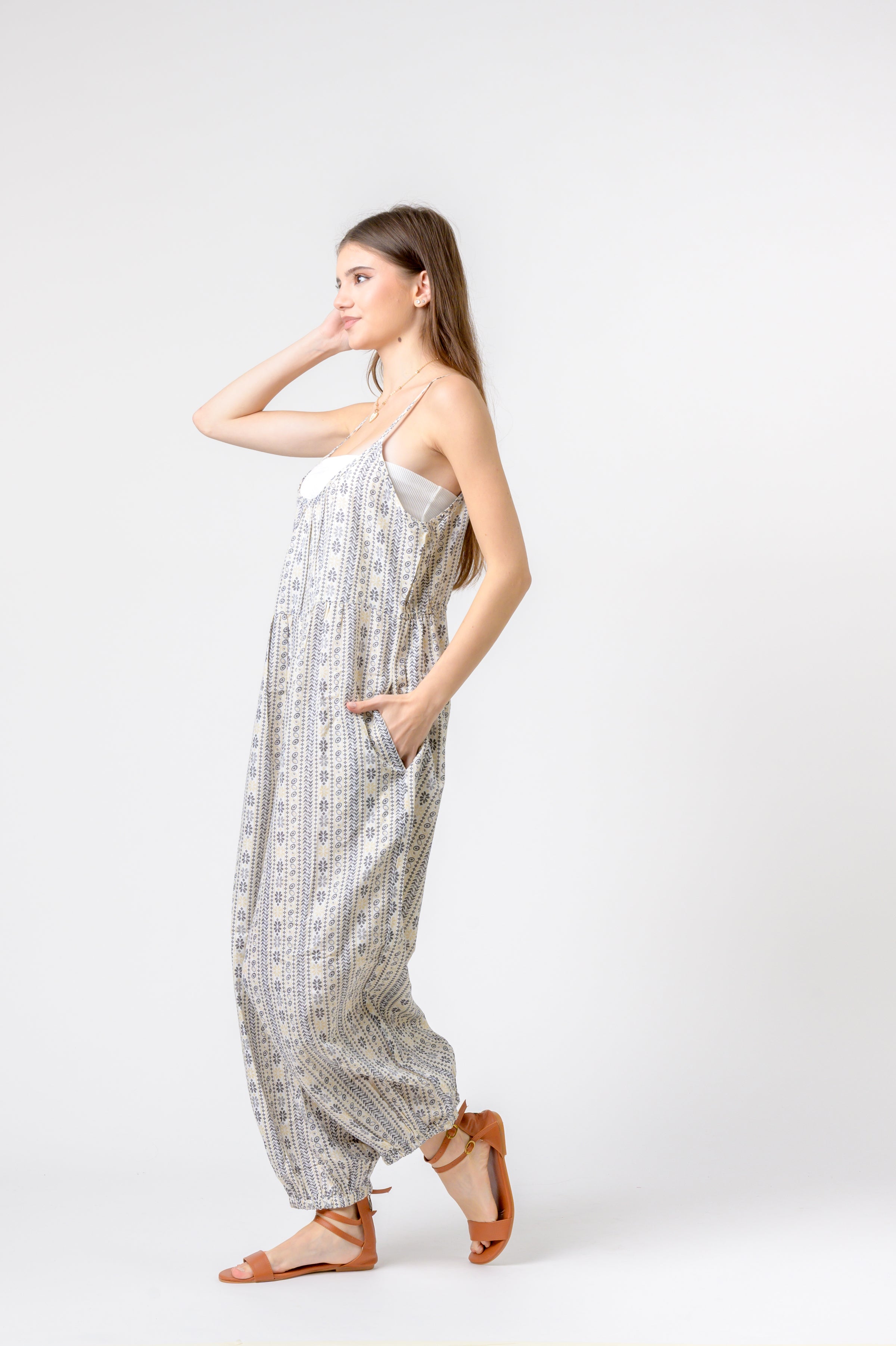 Rhea Eva Jumpsuit Flower Print