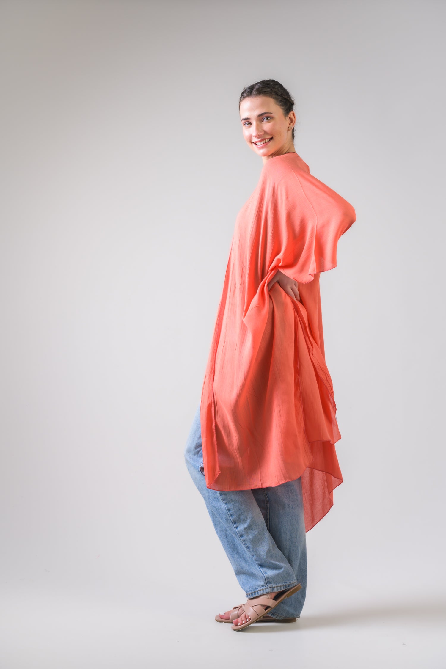 Rhea Sheer Kimono Black / One Size