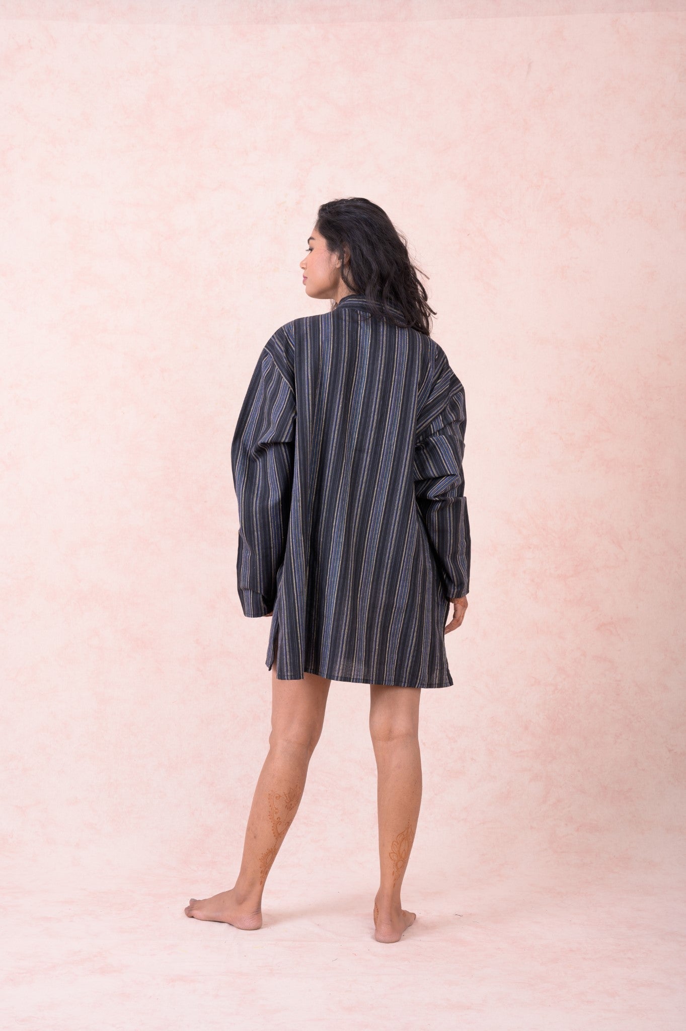 Rhea Striped Pocket Shirt Black / Small