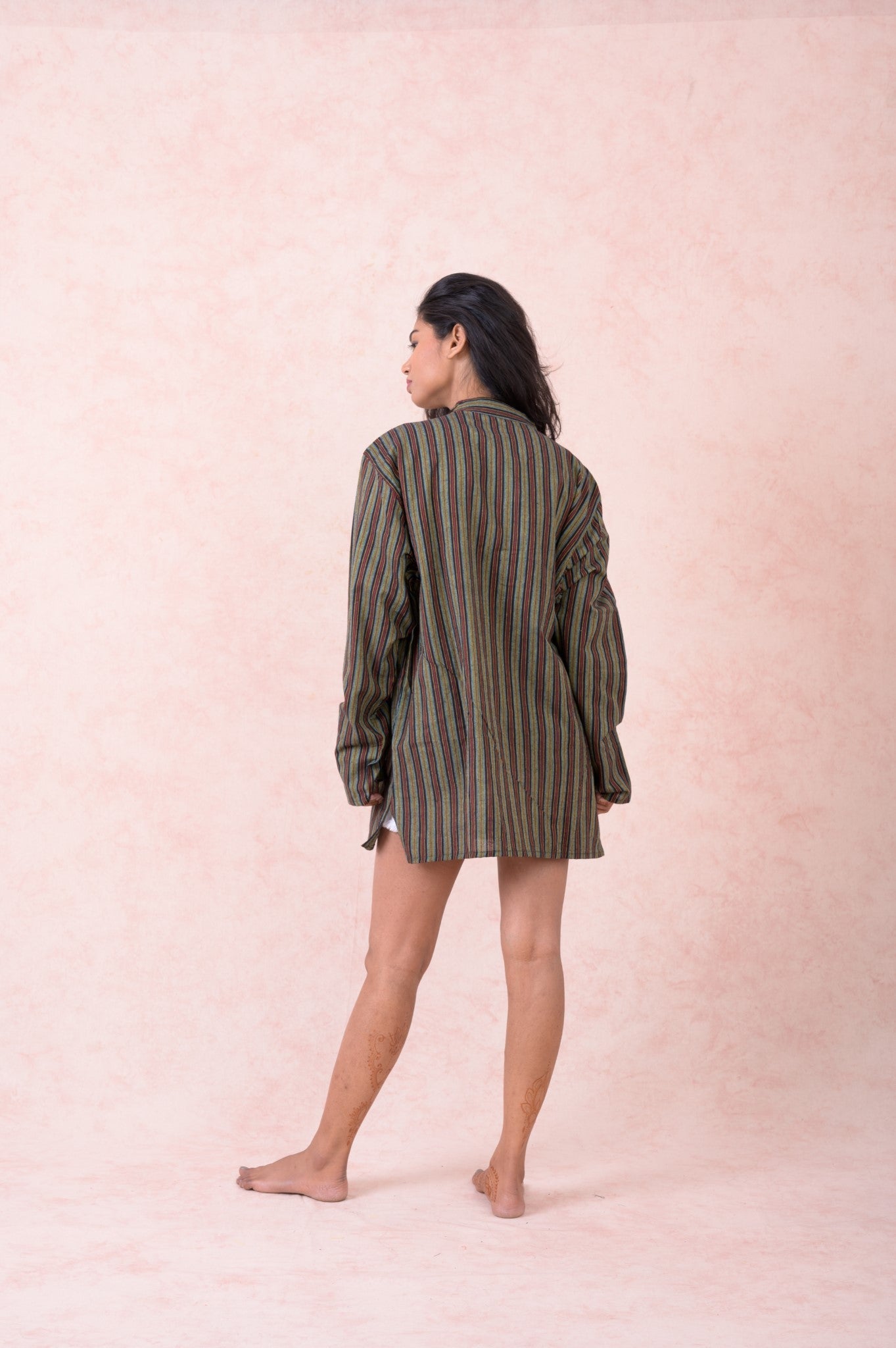Rhea Striped Pocket Shirt Black / Small