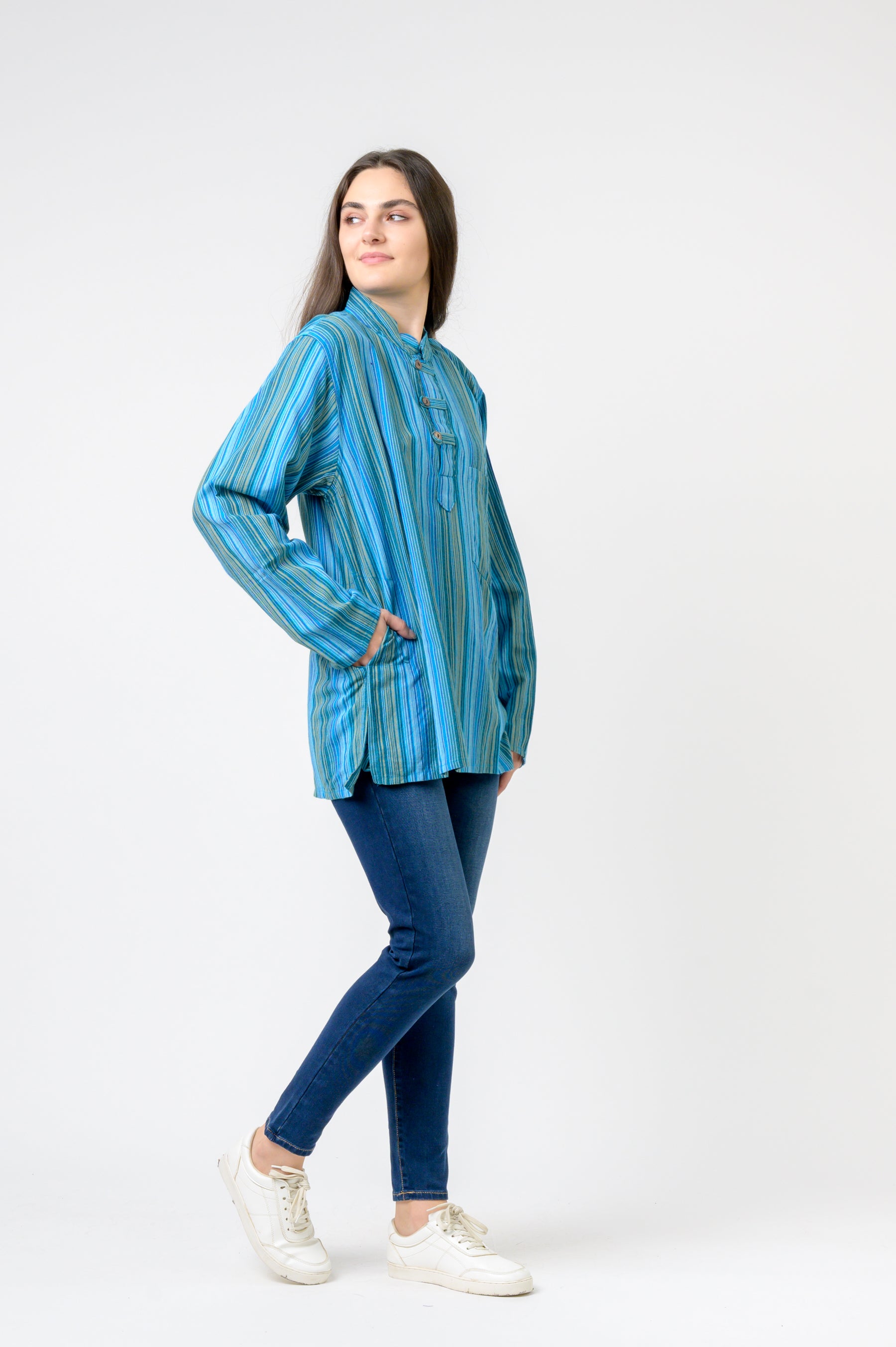 Rhea Striped Pocket Shirt